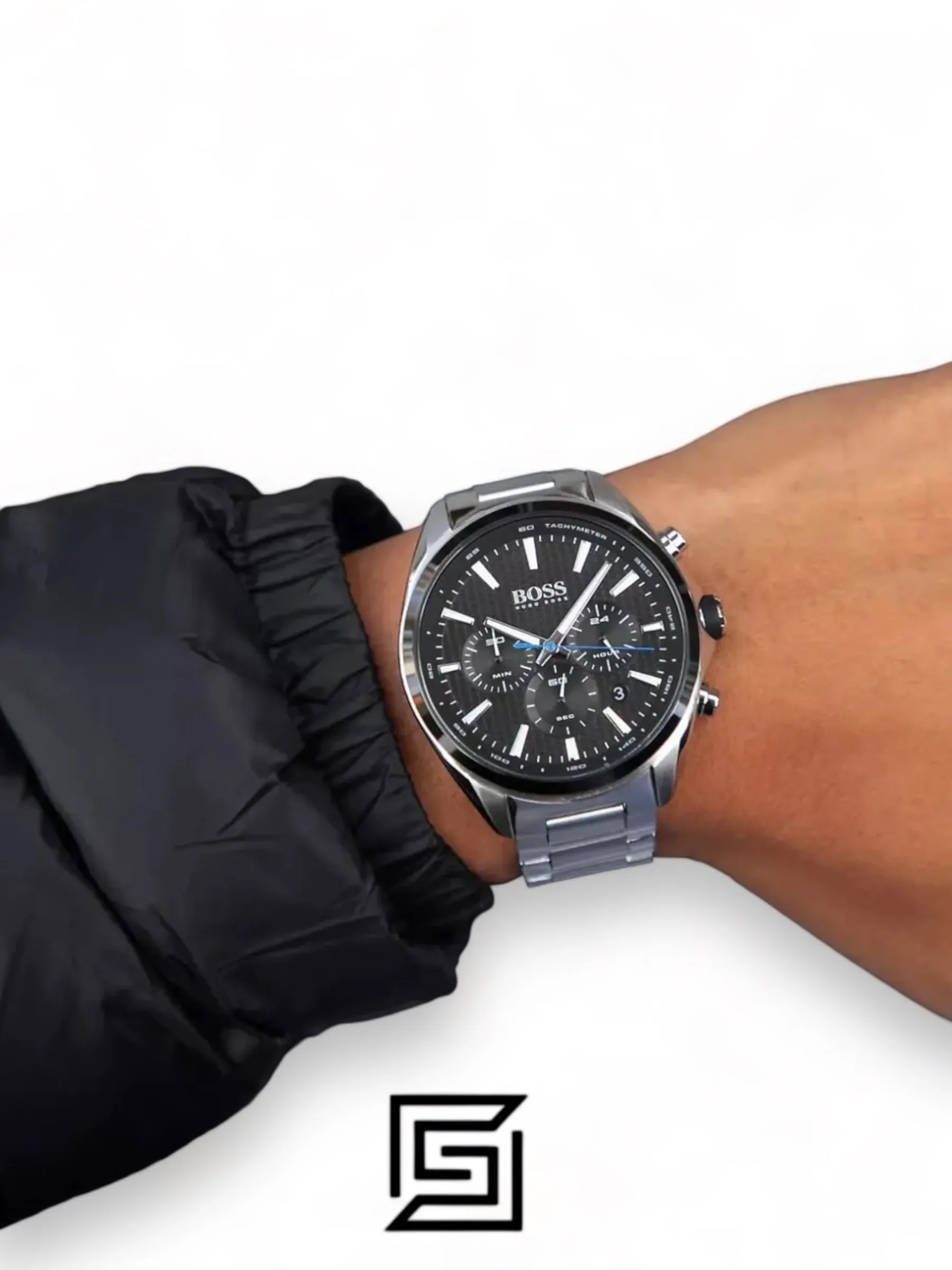 Men,Original Watches Hugo Boss original-watches Chronograph Quartz Watch for Men with Silver Stainless Steel Bracelet - 1513857 Boss