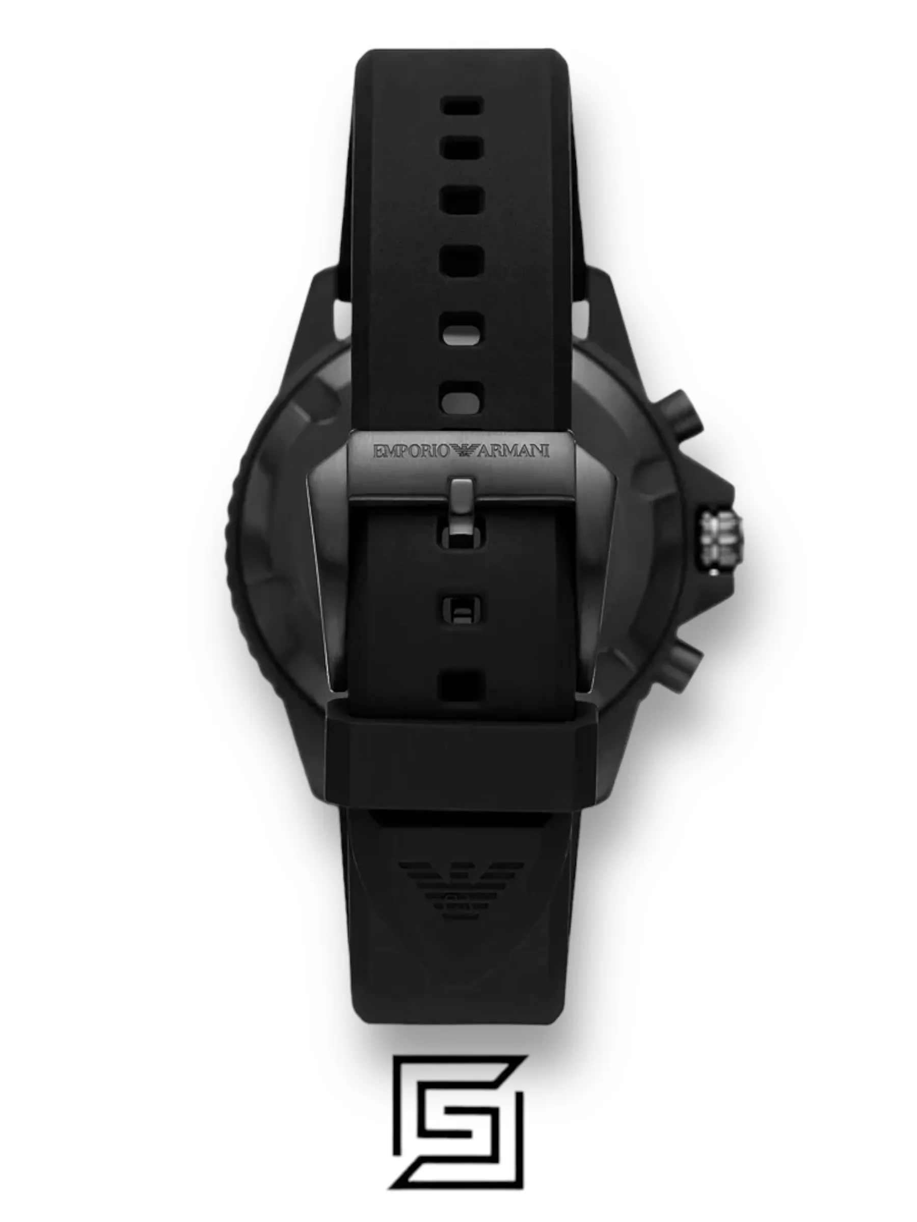 Men,Original Watches watches Emporio Armani Chronograph Black Silicone Watch (Model: AR11463) Emporio Armani