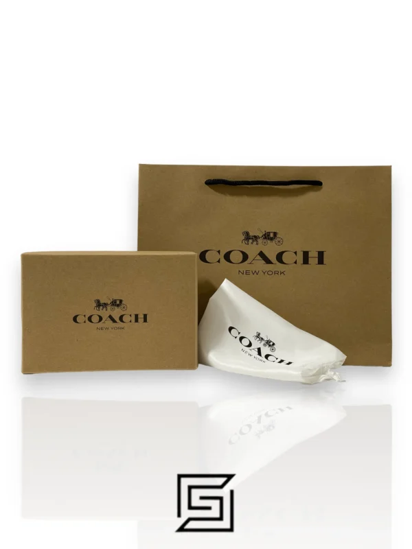 Leather,Wallets,Women Coach wallets Snap Wallet With Horse And Carriage Dot Print Brown C4104 Coach