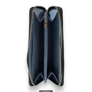 Leather,Wallets,Women wallets COACH Coach Long Wallet Bee Round Zip Wallet Accordion White White Light Blue F23498 Coach