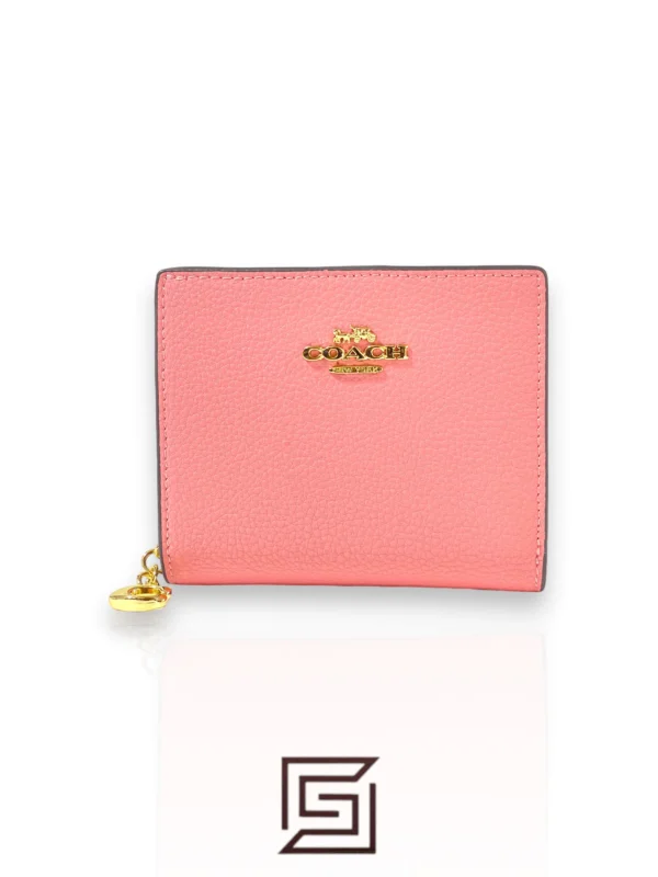 Leather,Wallets,Women Coach wallets Snap Wallet Pink C2862 Coach