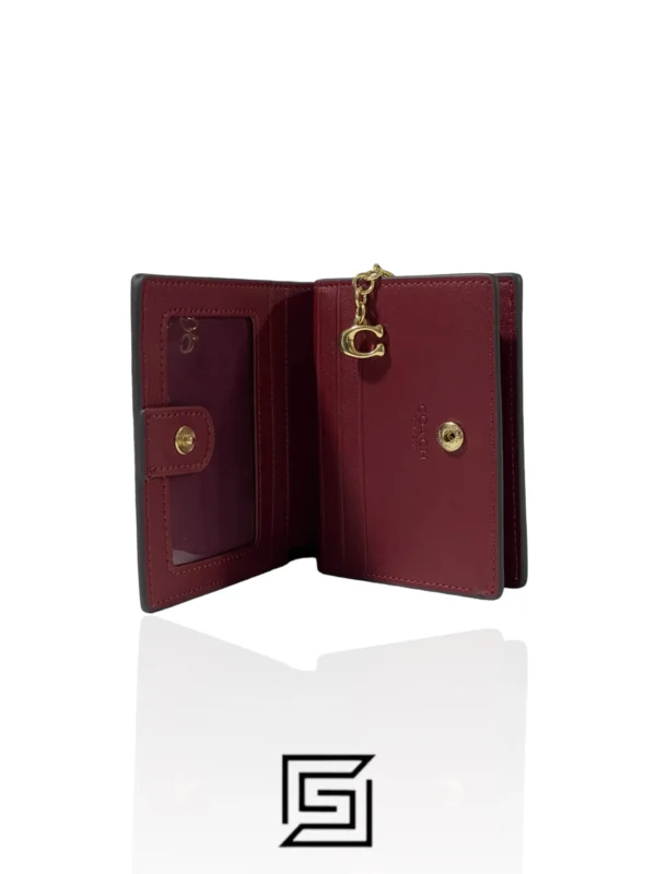 Leather,Wallets,Women Coach wallets Snap Wallet With Heart Floral Print C2868 Coach