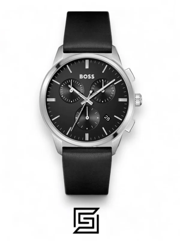 Men,Watches,Men,Original Watches original-watches Hugo Boss Dapper Black Leather Mens Watch - 1513925 Boss