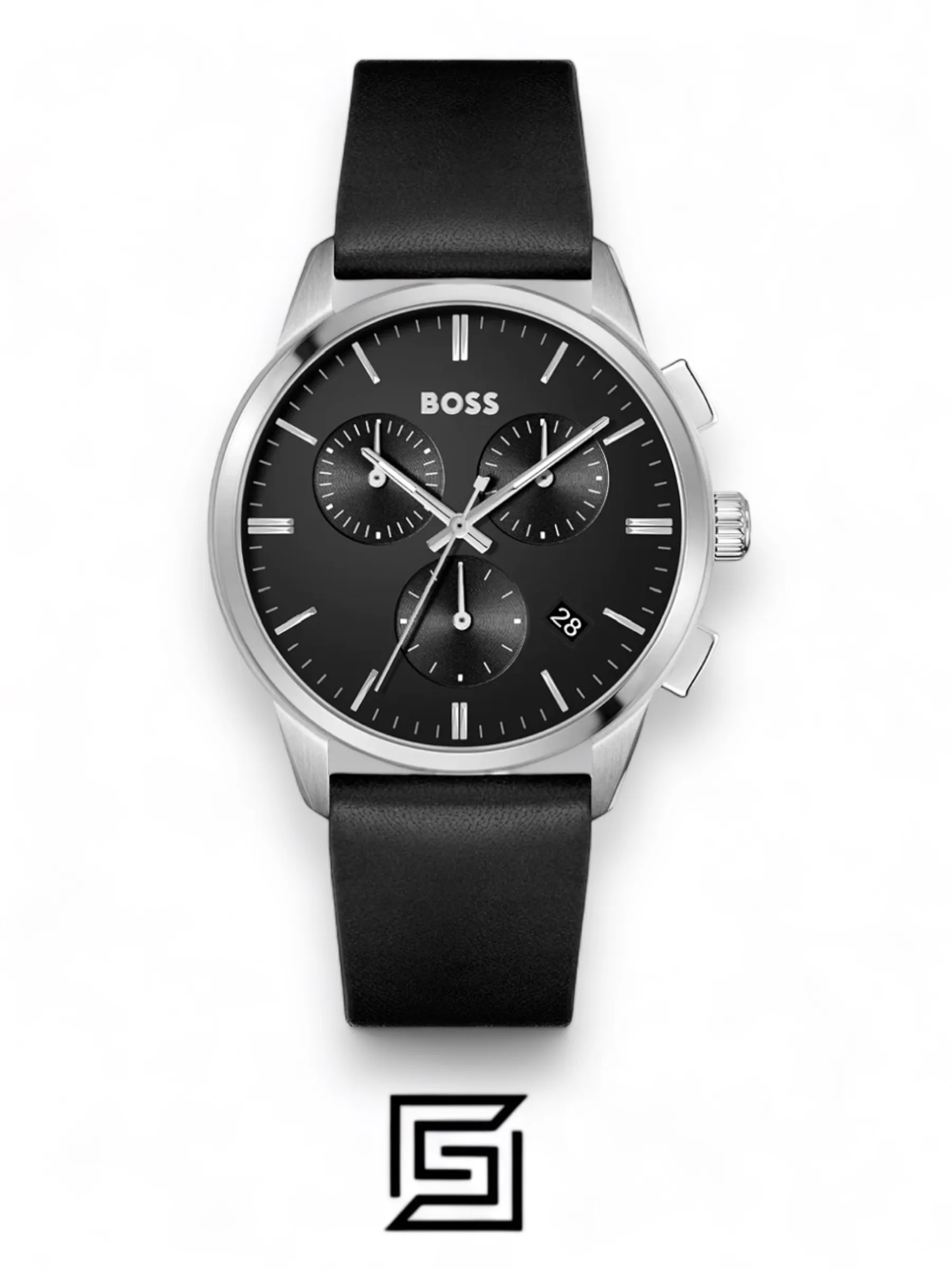 Men,Watches,Men,Original Watches original-watches Hugo Boss Dapper Black Leather Mens Watch - 1513925 Boss