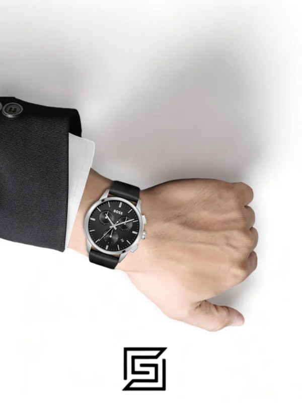 Men,Watches,Men,Original Watches original-watches Hugo Boss Dapper Black Leather Mens Watch - 1513925 Boss