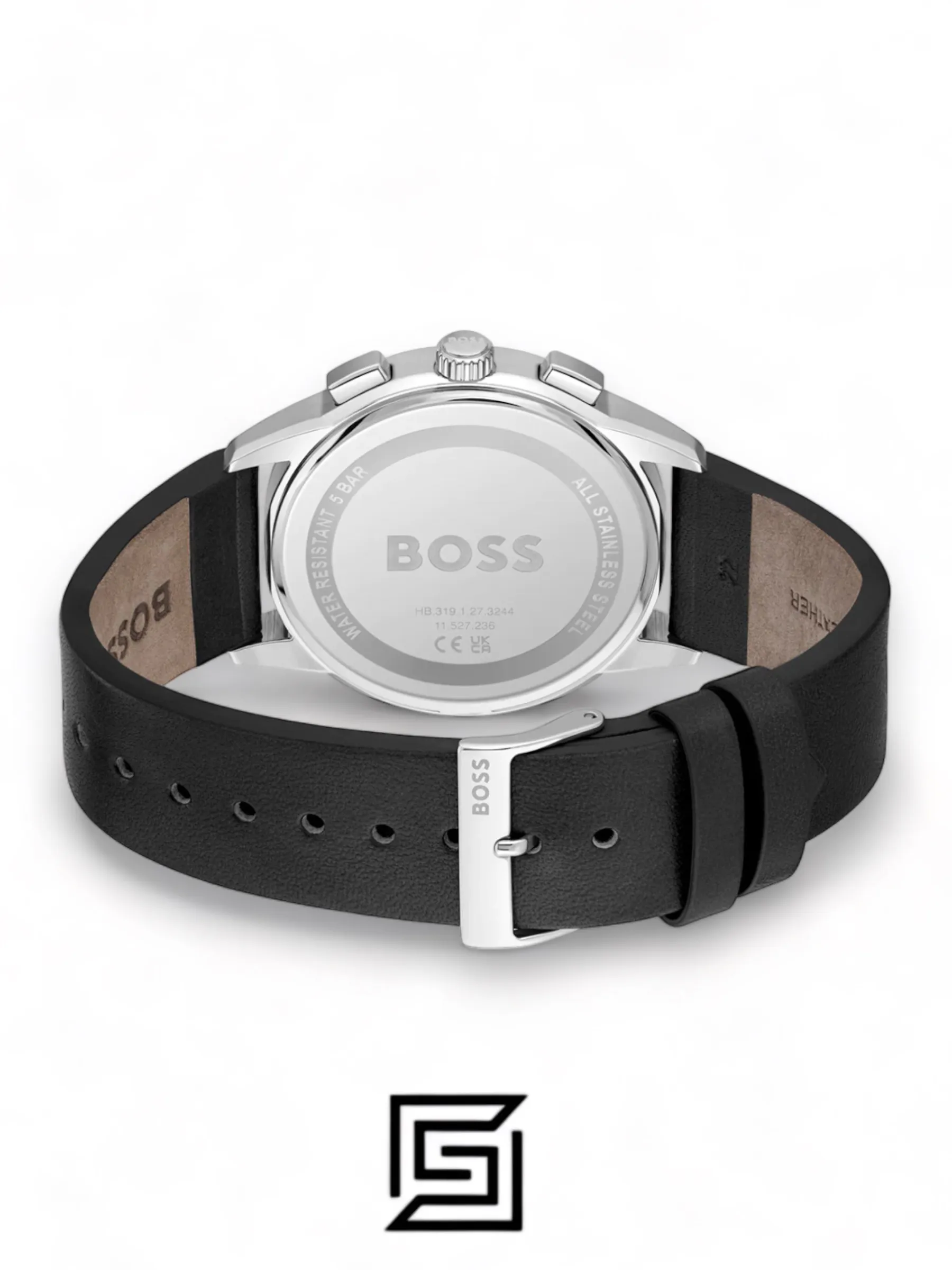 Men,Watches,Men,Original Watches original-watches Hugo Boss Dapper Black Leather Mens Watch - 1513925 Boss