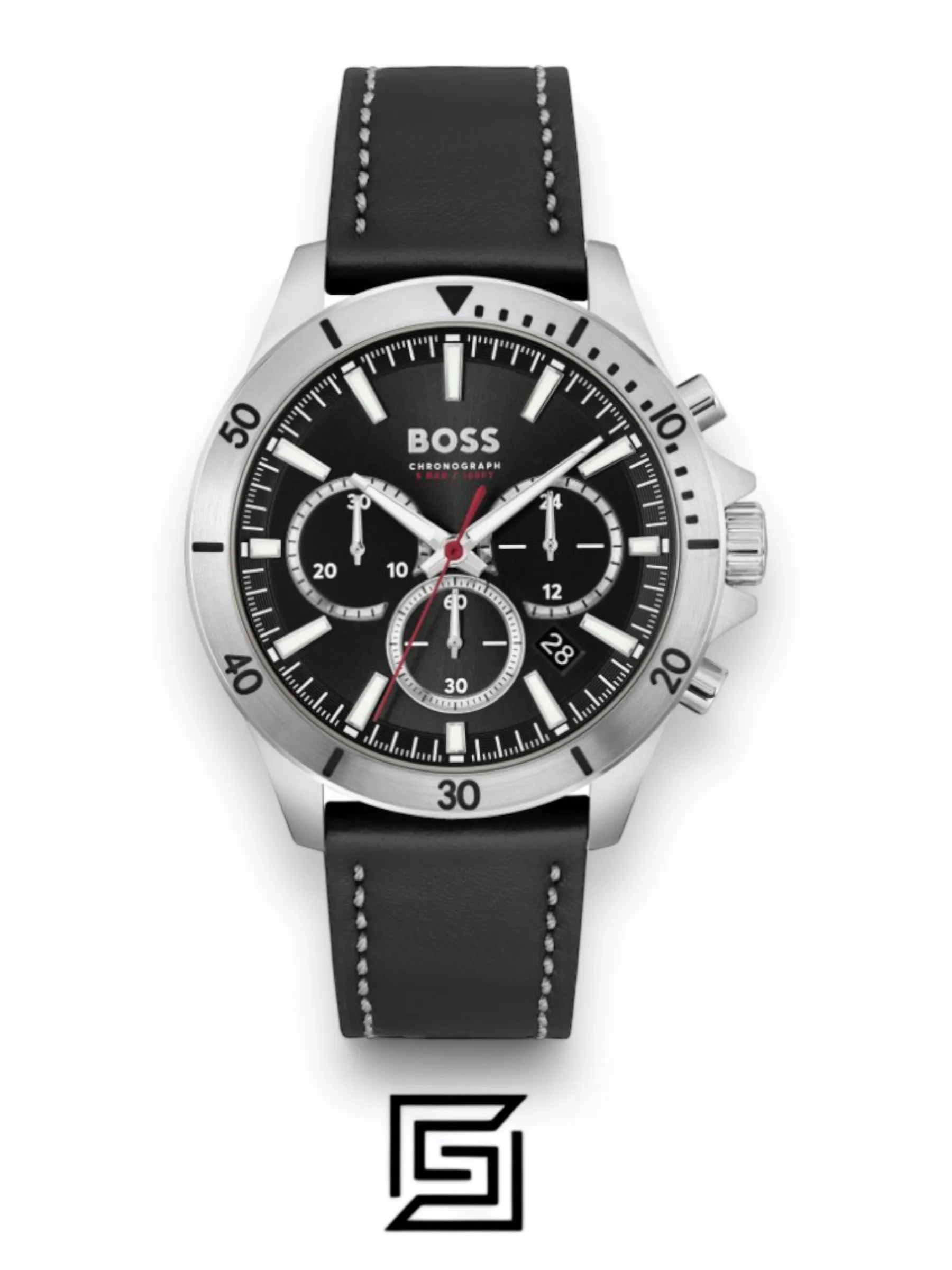 Men,Original Watches Hugo Boss original-watches Gents BOSS Troper Black Leather Strap Watch - 1514055 Boss