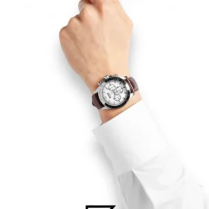 Men,Watches,Men,Original Watches original-watches Hugo Boss Men's Silver Dial Leather Band Watch - 1513175 Boss