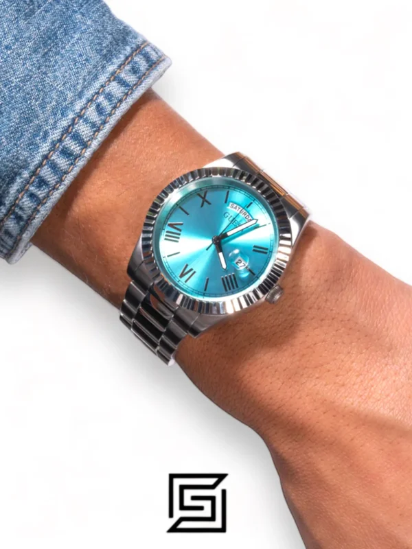 Original Watches,Women original-watches GUESS Mens Silver Tone Day/Date Watch - GW0265G11 Guess