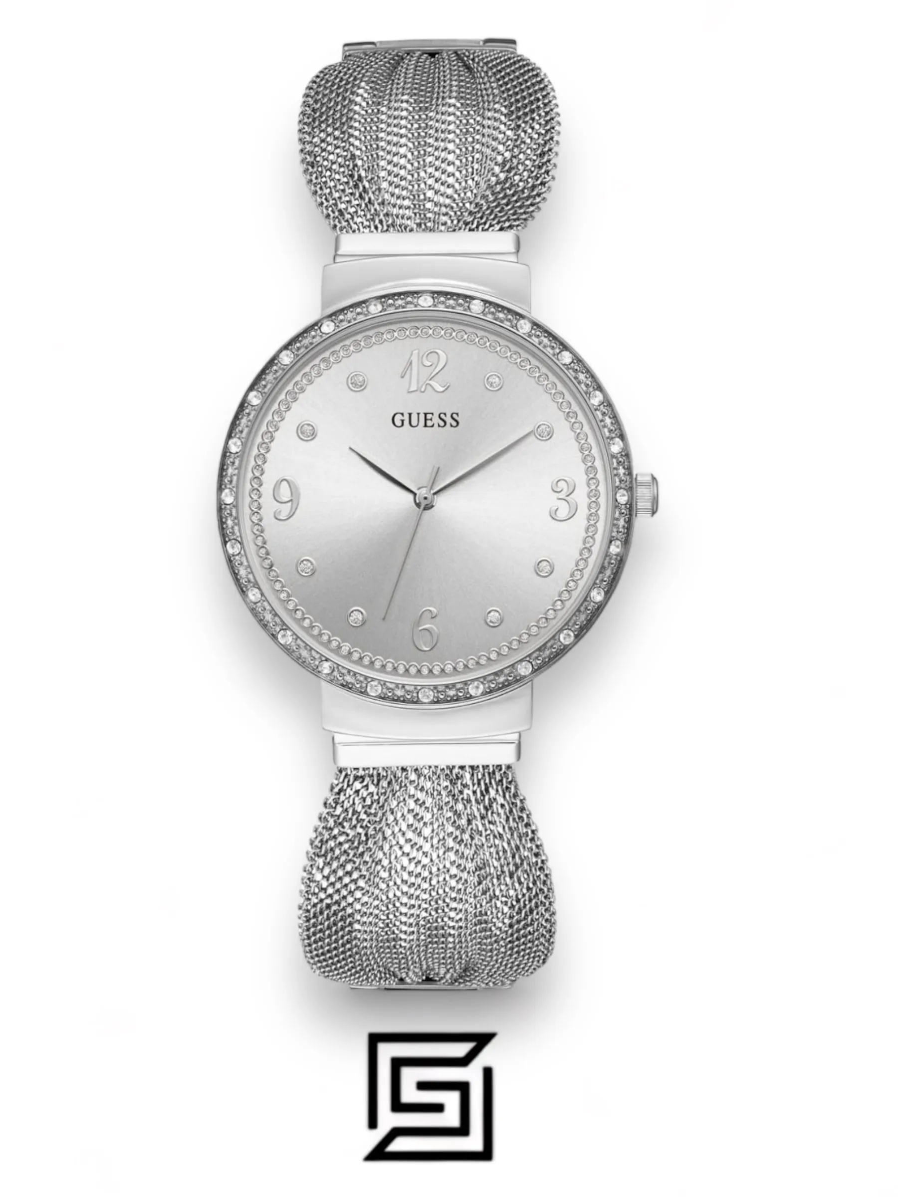 Original Watches,Women original-watches Guess Chiffon Analog Silver Dial Women's Watch - W1083L1 Guess