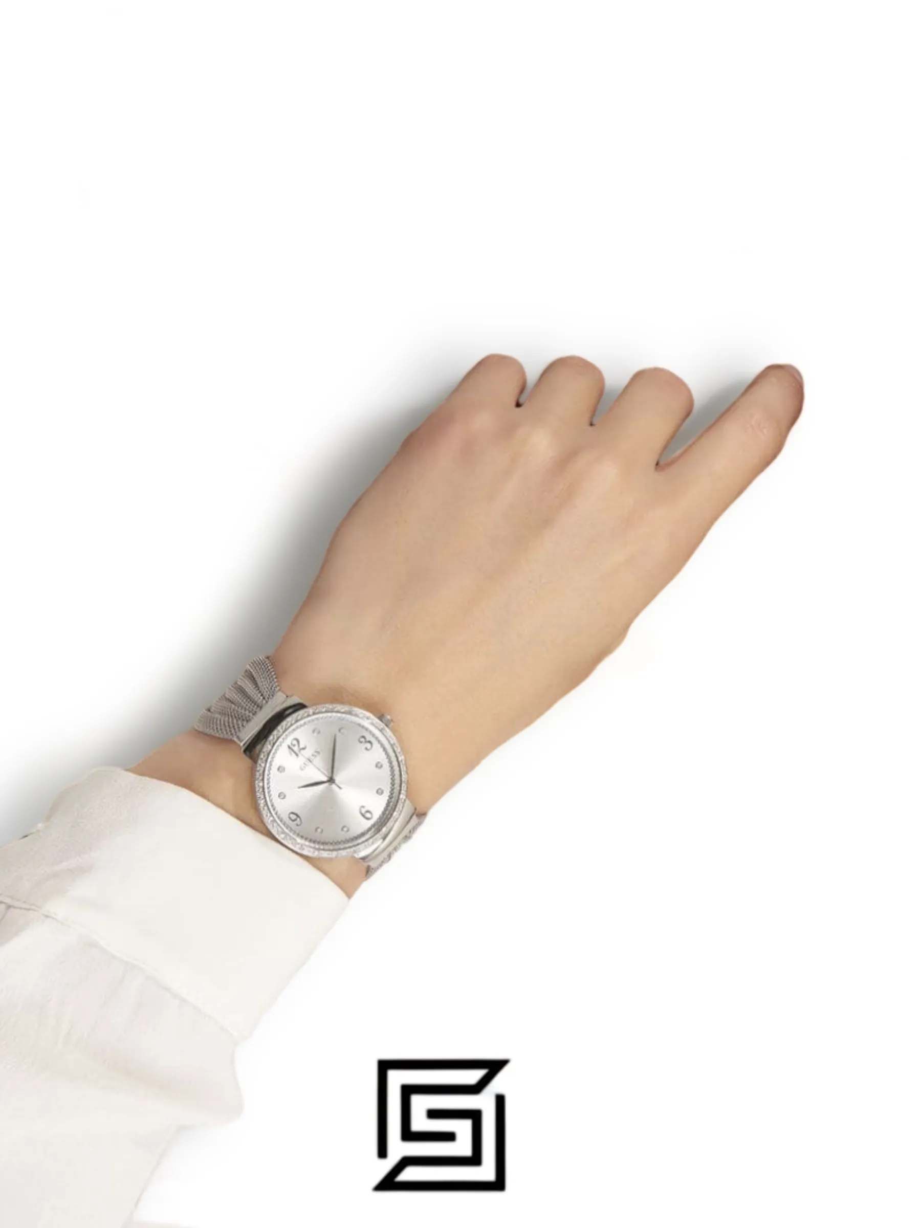Original Watches,Women original-watches Guess Chiffon Analog Silver Dial Women's Watch - W1083L1 Guess