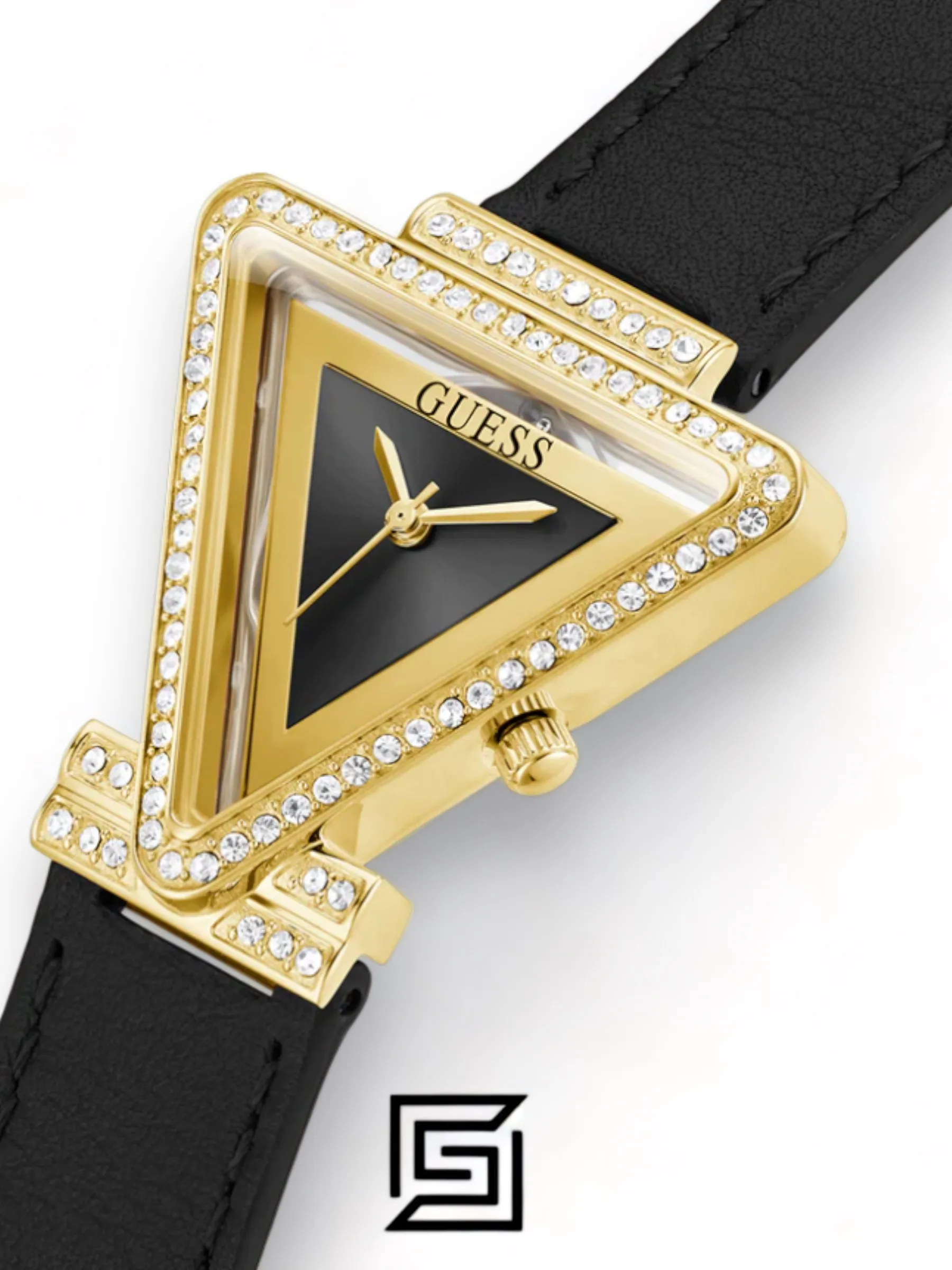 Original Watches,Women watches GUESS Ladies Black Gold Tone Analog Watch - GW0504L5 Guess