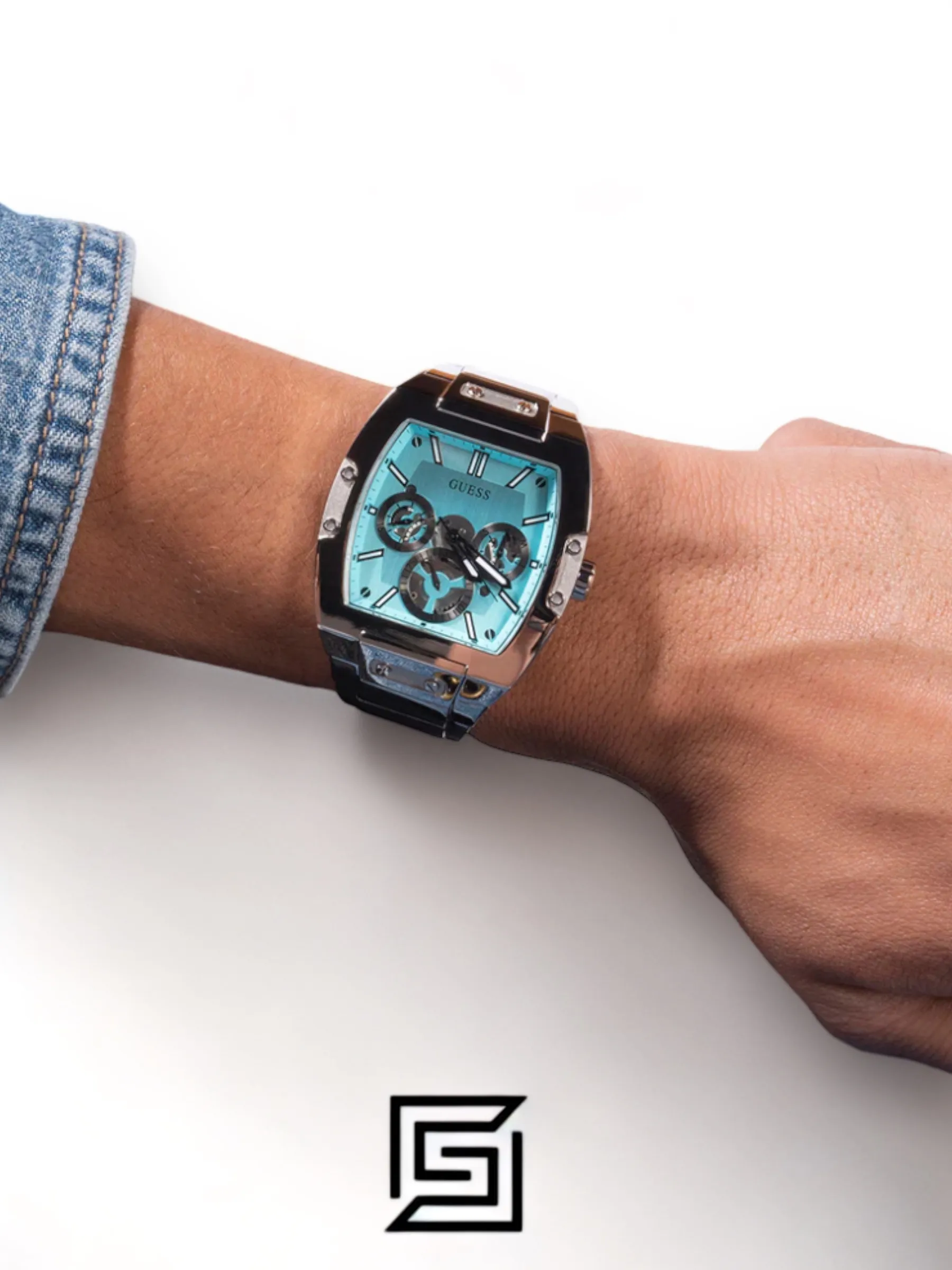 Men,Original Watches watches GUESS Mens Silver Tone Multi-function Watch - GW0456G4 Guess