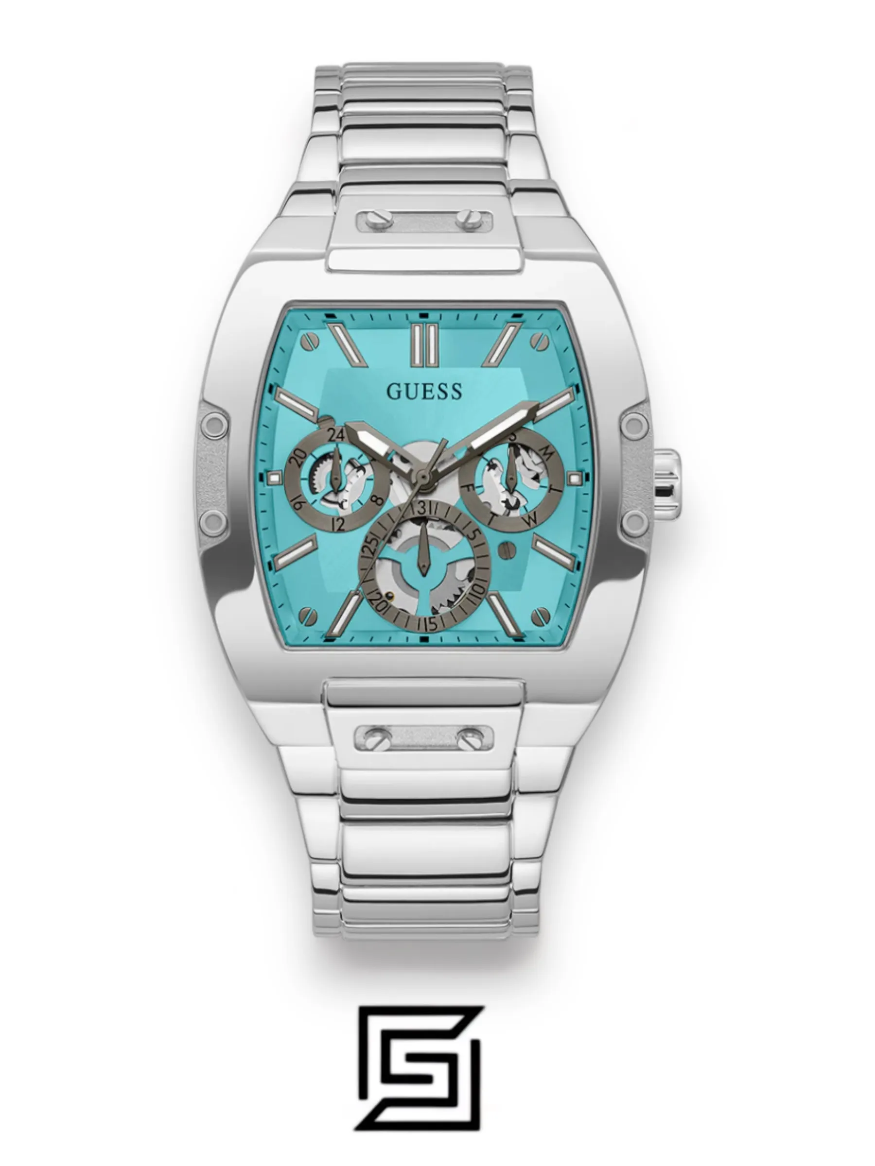 Men,Original Watches watches GUESS Mens Silver Tone Multi-function Watch - GW0456G4 Guess