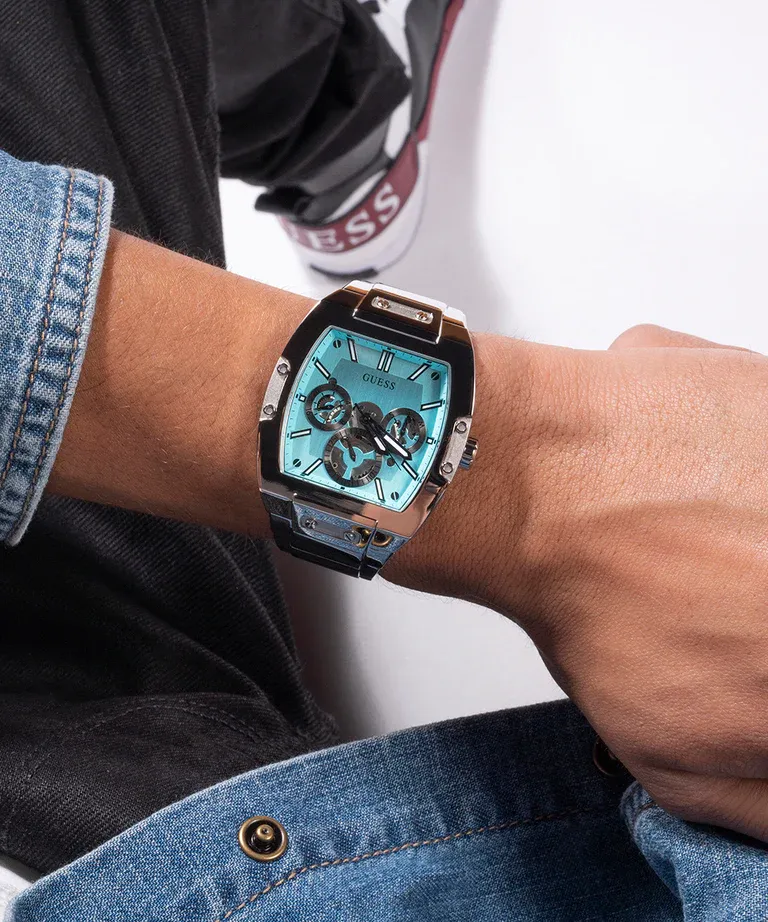 Men,Original Watches watches GUESS Mens Silver Tone Multi-function Watch - GW0456G4 Guess