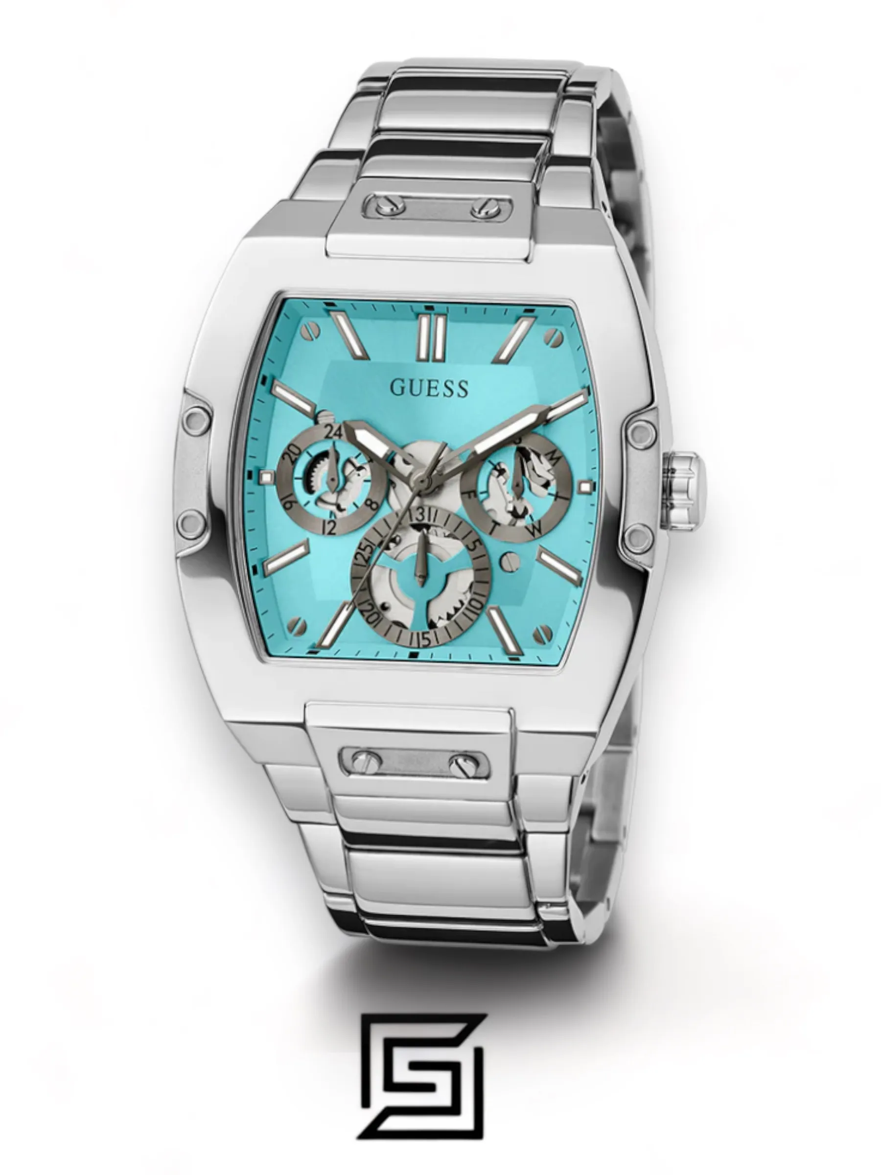 Men,Original Watches watches GUESS Mens Silver Tone Multi-function Watch - GW0456G4 Guess