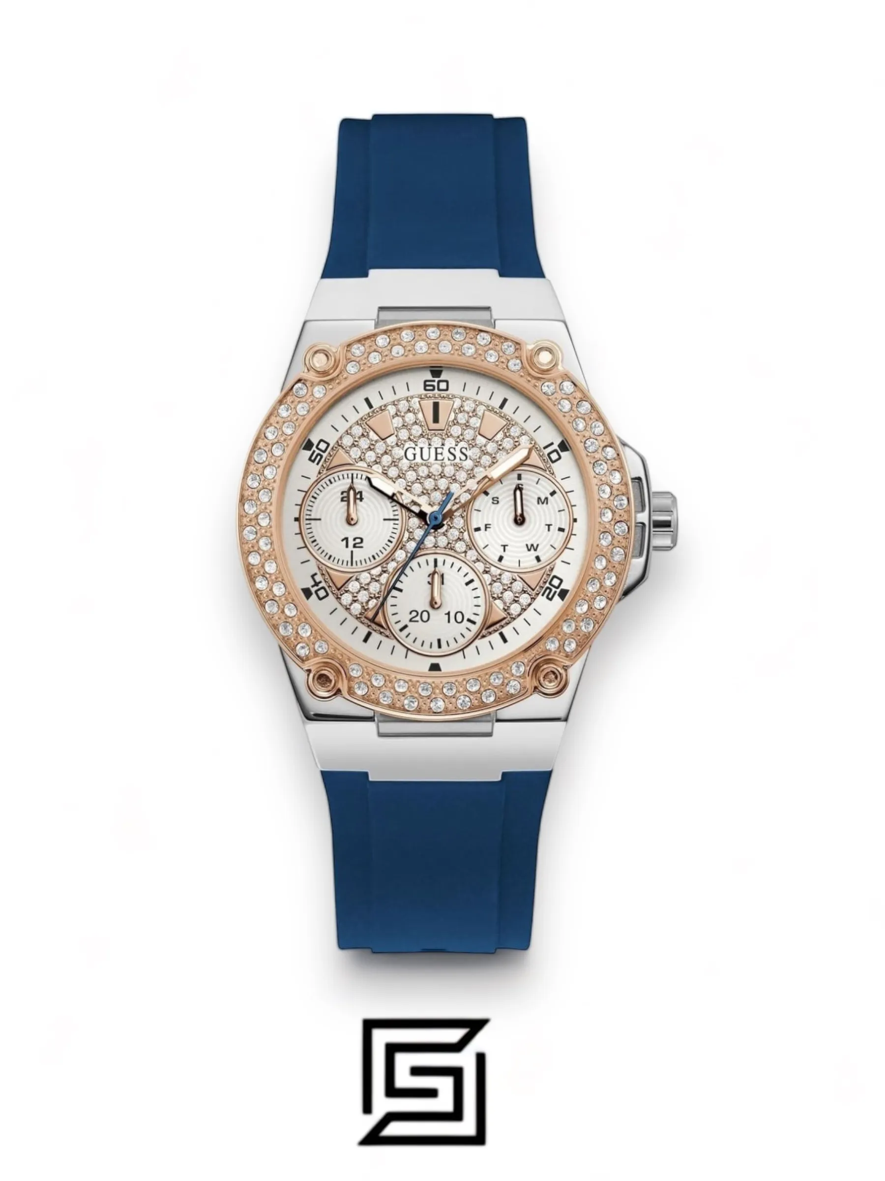 Original Watches,Women watches GUESS Women's Quartz Watch with Analog Display and Silicone Strap - W1291L2 Guess