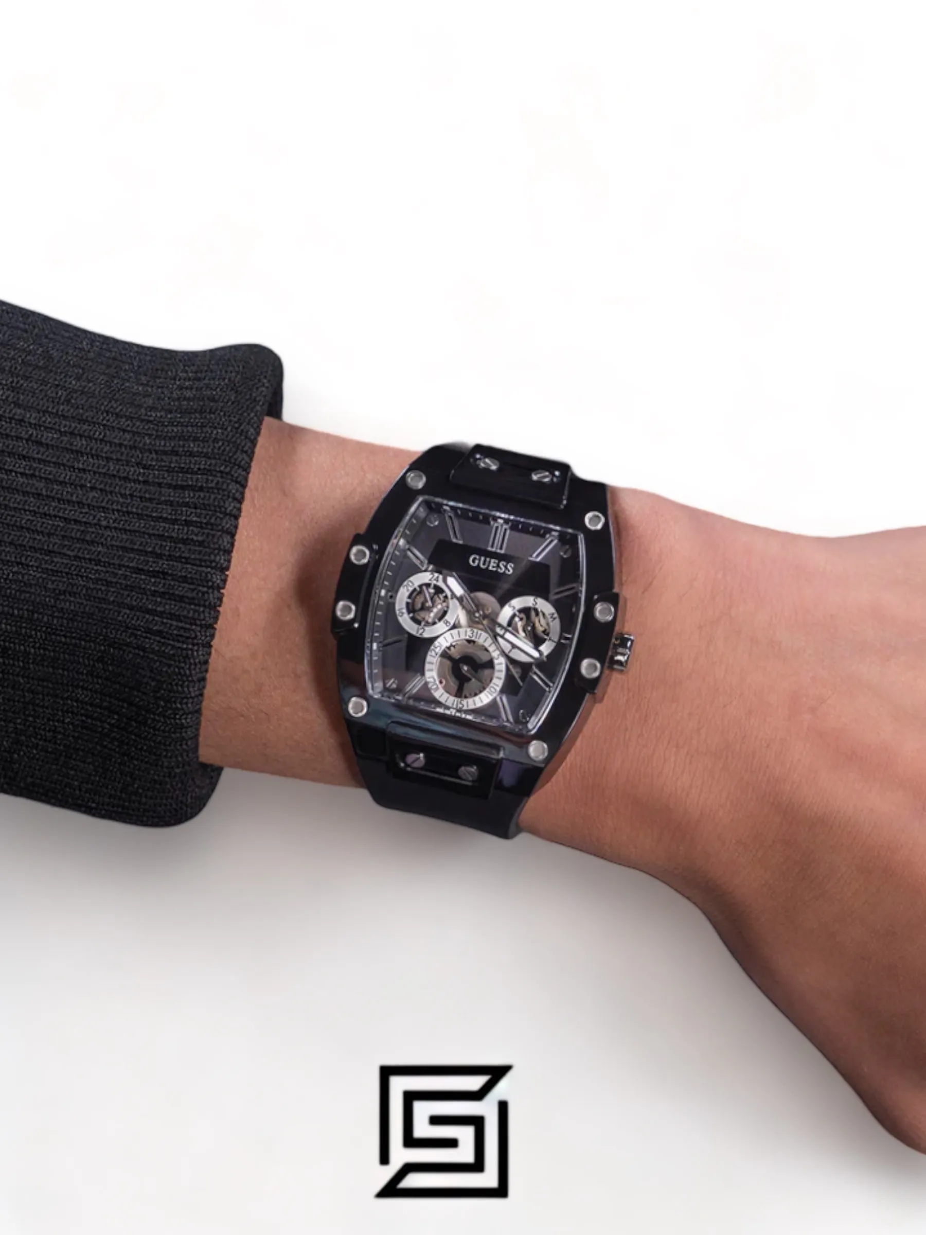 Men,Original Watches original-watches GUESS Mens Black Multi-function Watch - GW0203G3 Guess