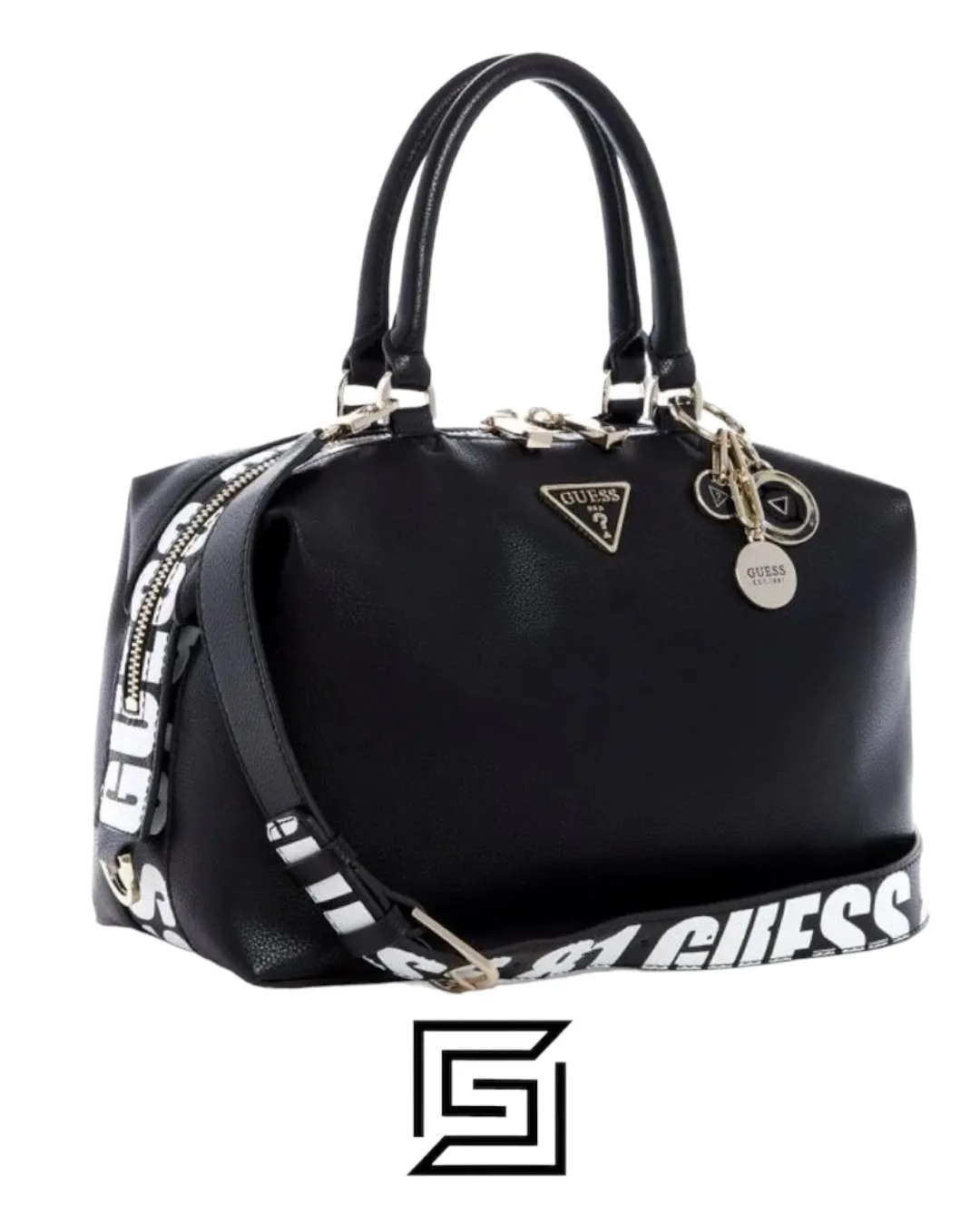 Bags,Leather,Women leather GUESS Women Narita Shoulder Bag BLACK Guess