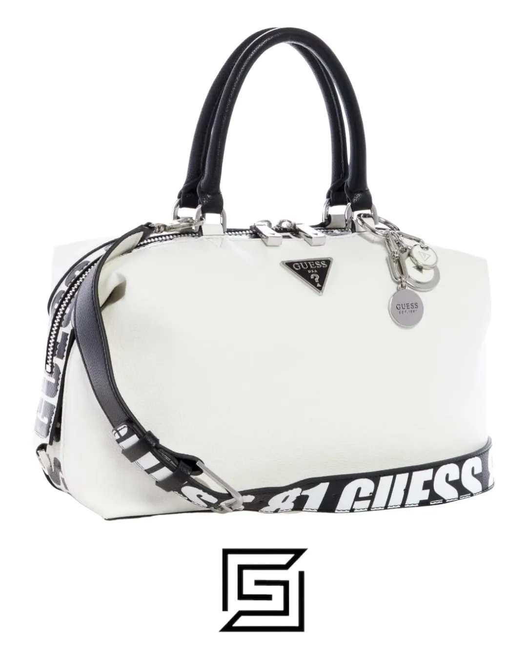 Bags,Leather,Women leather GUESS Women Narita Shoulder Bag White Guess