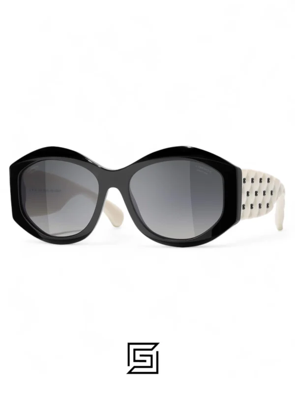Sunglasses,Women sunglasses CHANEL 5486-A C.1656/S8/BLACK X GREY POLARISED Chanel
