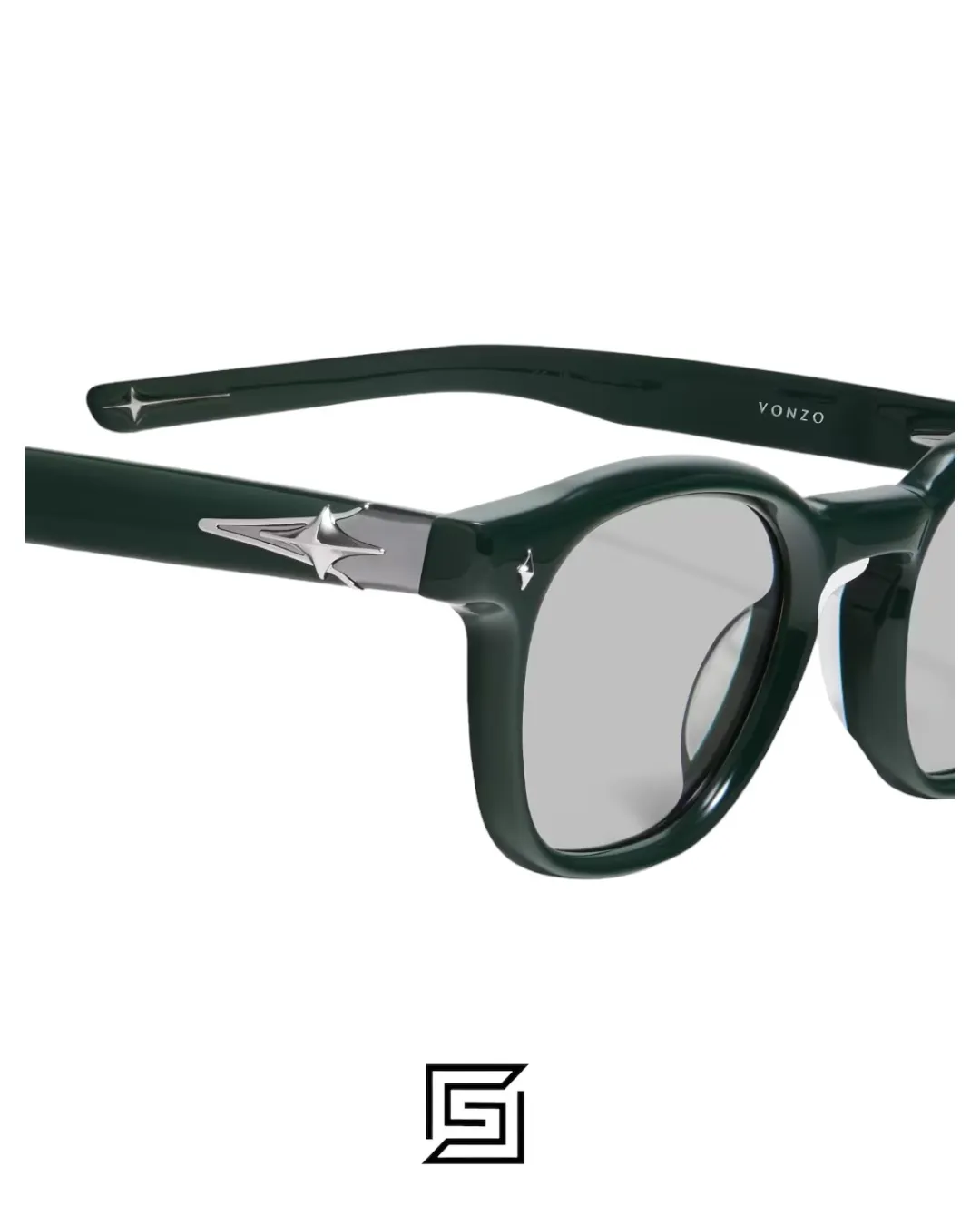 Men,Sunglasses,Women Gentle Monster sunglasses Vonzo GR6 - Green acetate frame Grey lenses Gentle Monster