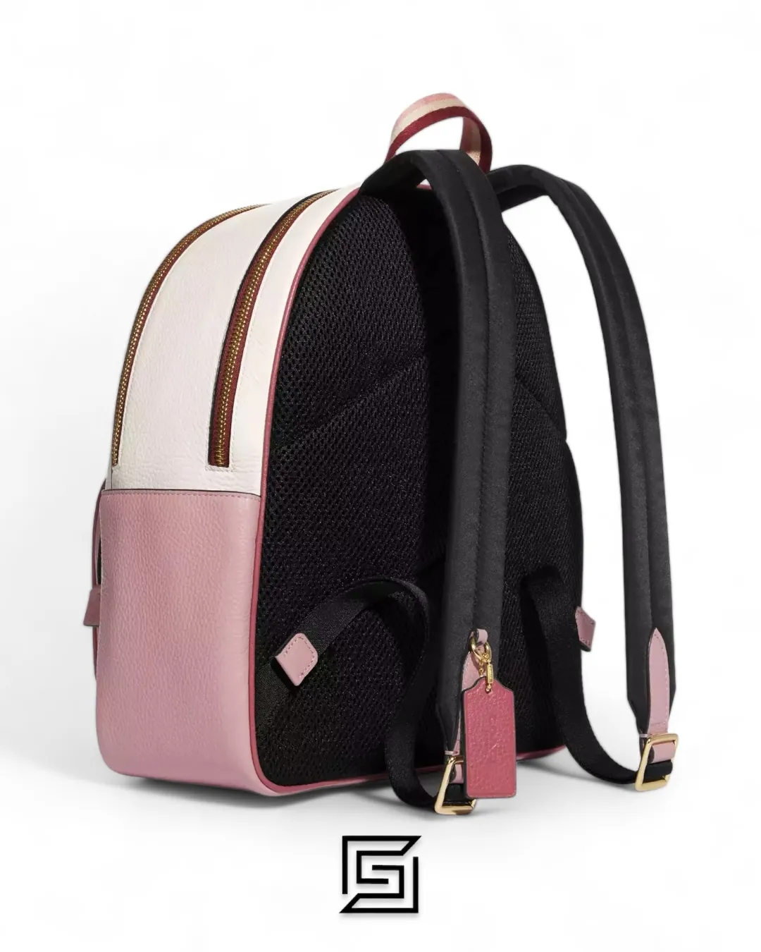 Bags,Leather,Women Coach leather Court Backpack With Stripe Heart Motif Style No. CA246 Coach