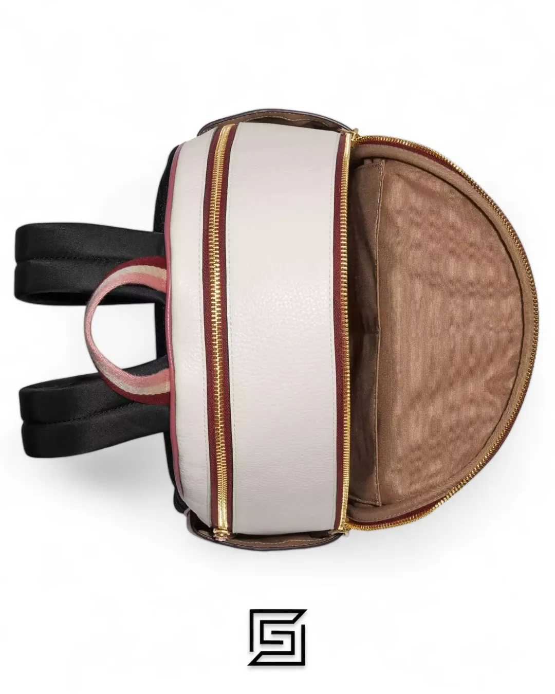 Bags,Leather,Women Coach leather Court Backpack With Stripe Heart Motif Style No. CA246 Coach