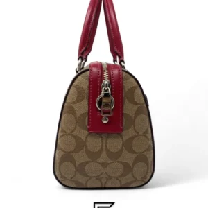 Bags,Leather,Women Coach leather Rowan Satchel In Signature Canvas Style No. F83607 Coach