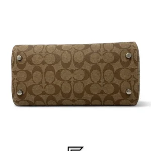 Bags,Leather,Women Coach leather Rowan Satchel In Signature Canvas Style No. F83607 Coach