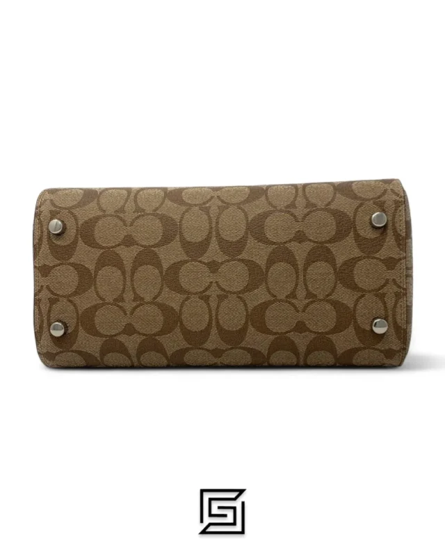 Bags,Leather,Women Coach leather Rowan Satchel In Signature Canvas Style No. F83607 Coach