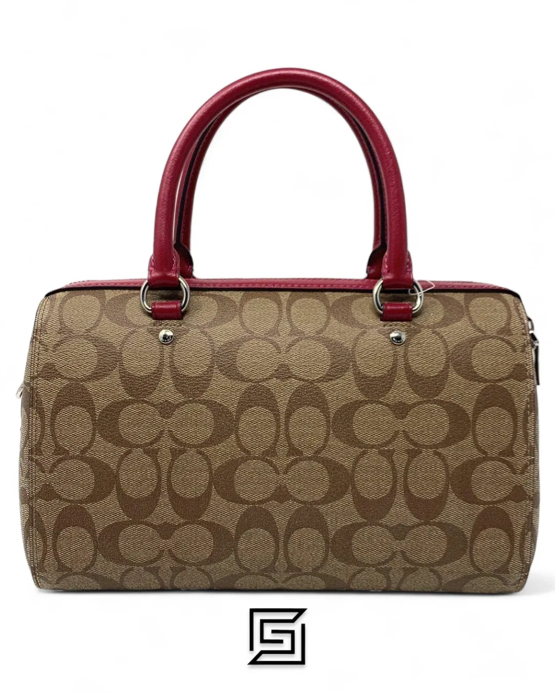 Bags,Leather,Women Coach leather Rowan Satchel In Signature Canvas Style No. F83607 Coach