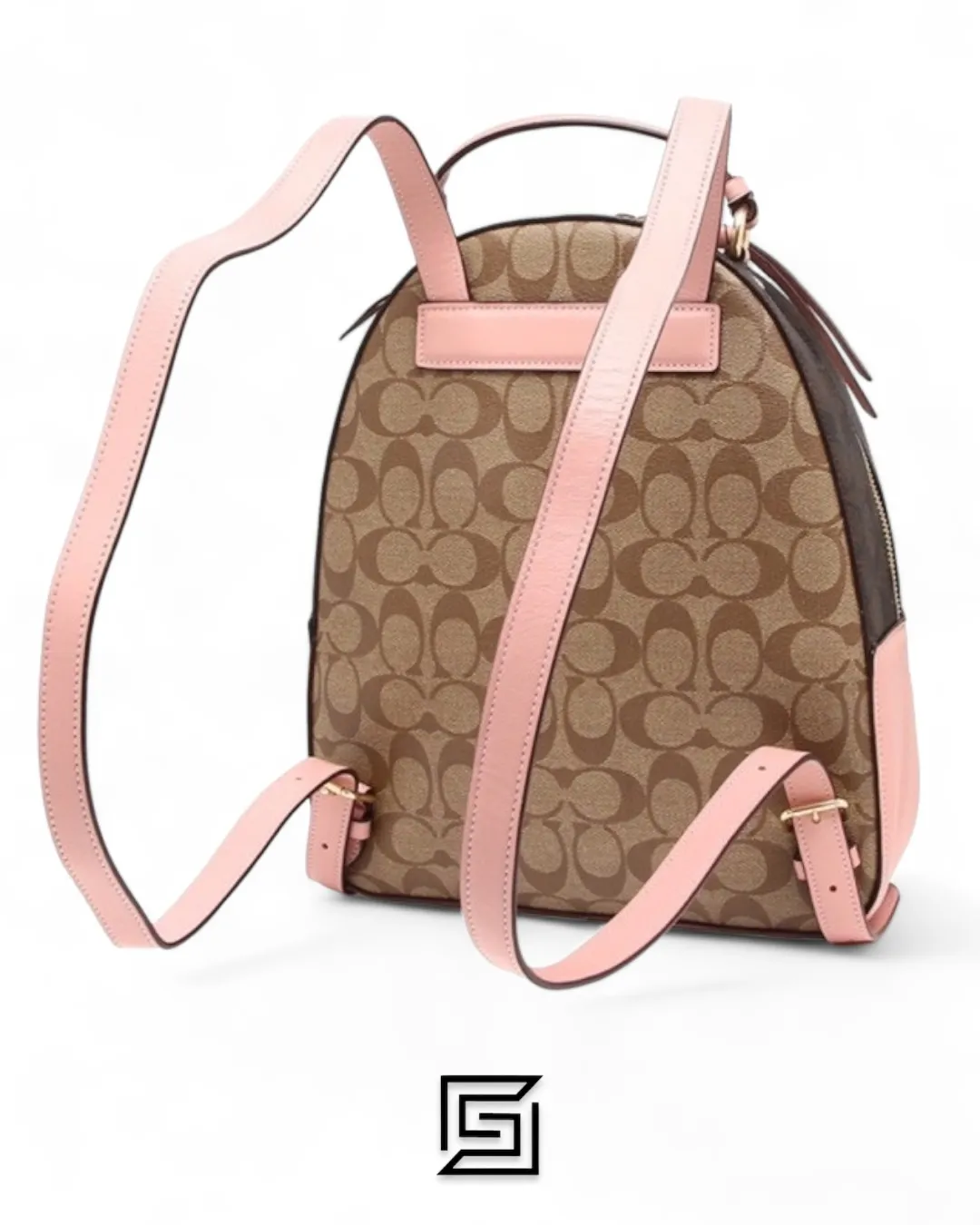 Bags,Leather,Women Coach leather Jordyn Backpack In Blocked Signature Canvas 76715 Coach