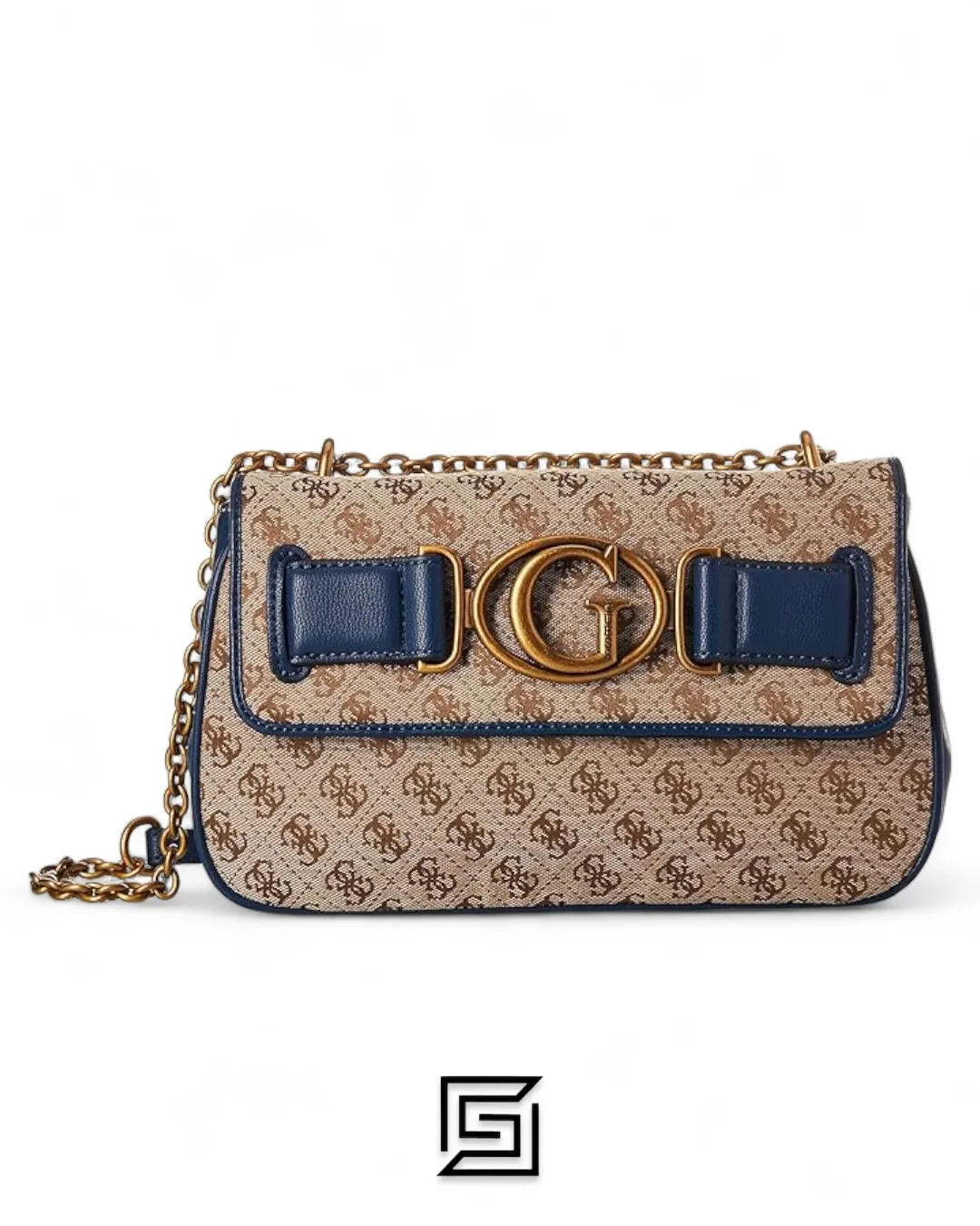 Bags,Leather,Women Guess leather Aviana Convertible X Body Flap Blue Guess