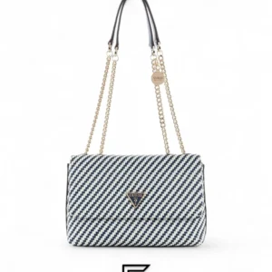 Bags,Leather,Women Guess leather Blue Woven Hassie Convertible Crossbody Guess