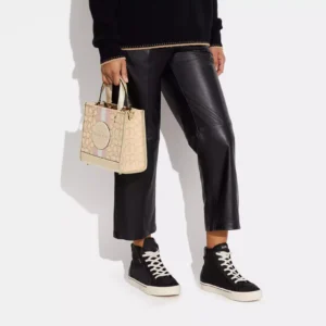 Bags,Leather,Women Dempsey Tote 22 In Signature Jacquard With Stripe And Coach Patch Style No. C8417 Coach