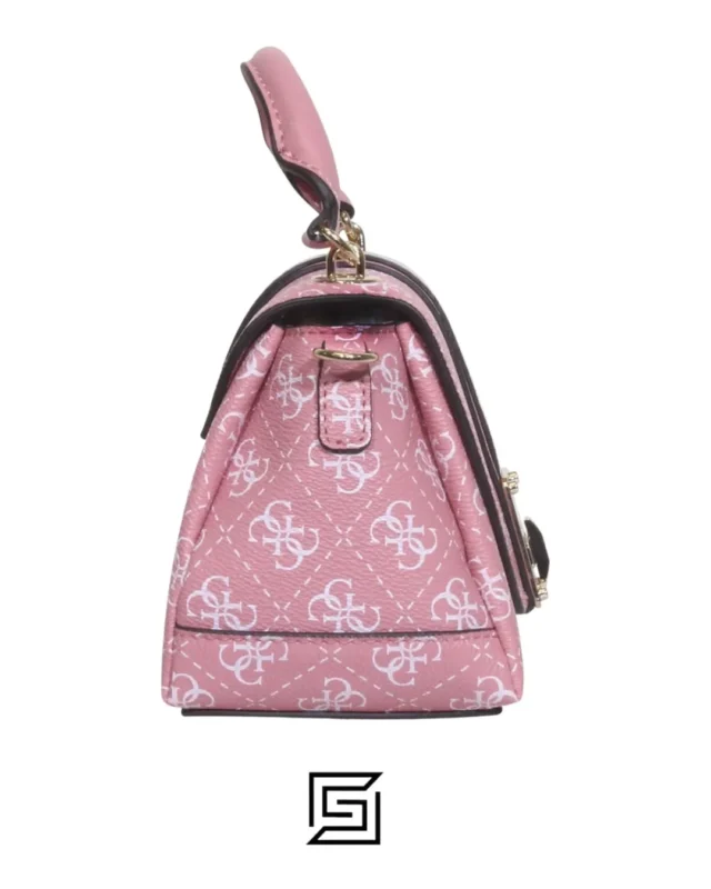 Bags,Leather,Women leather GUESS Women's Kasinta Mini Top Handle Flap, Brown Multi 840577 Guess