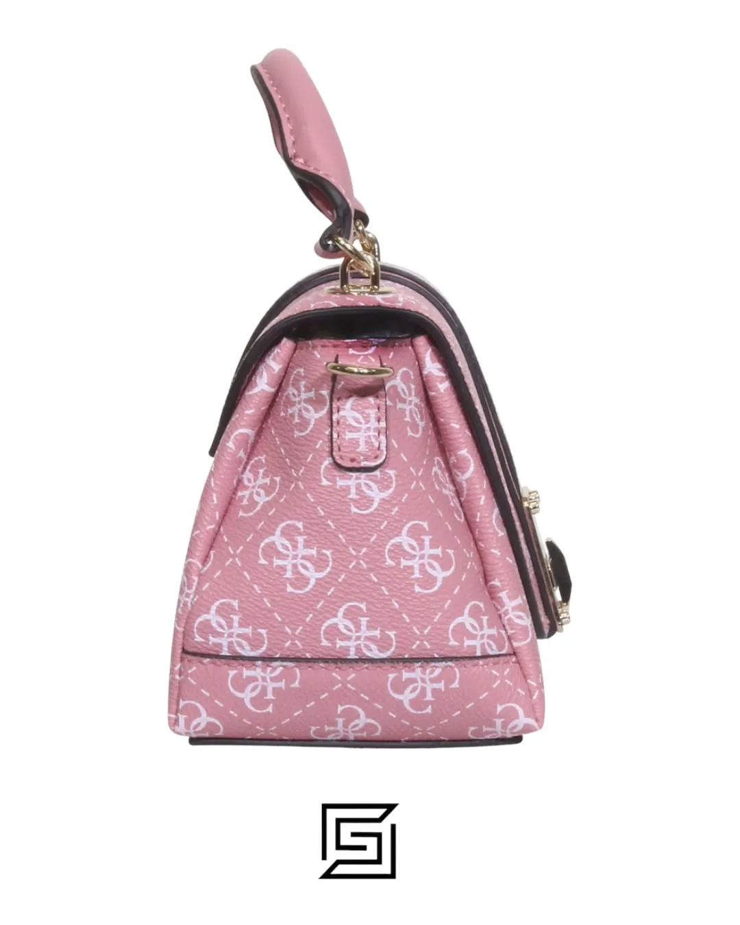 Bags,Leather,Women leather GUESS Women's Kasinta Mini Top Handle Flap, Brown Multi 840577 Guess