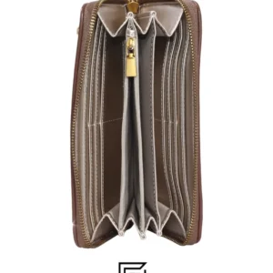 Leather,Wallets,Women wallets Guess Women's Izzy Wallet Latte Logo/Brown Large Zip Around Guess