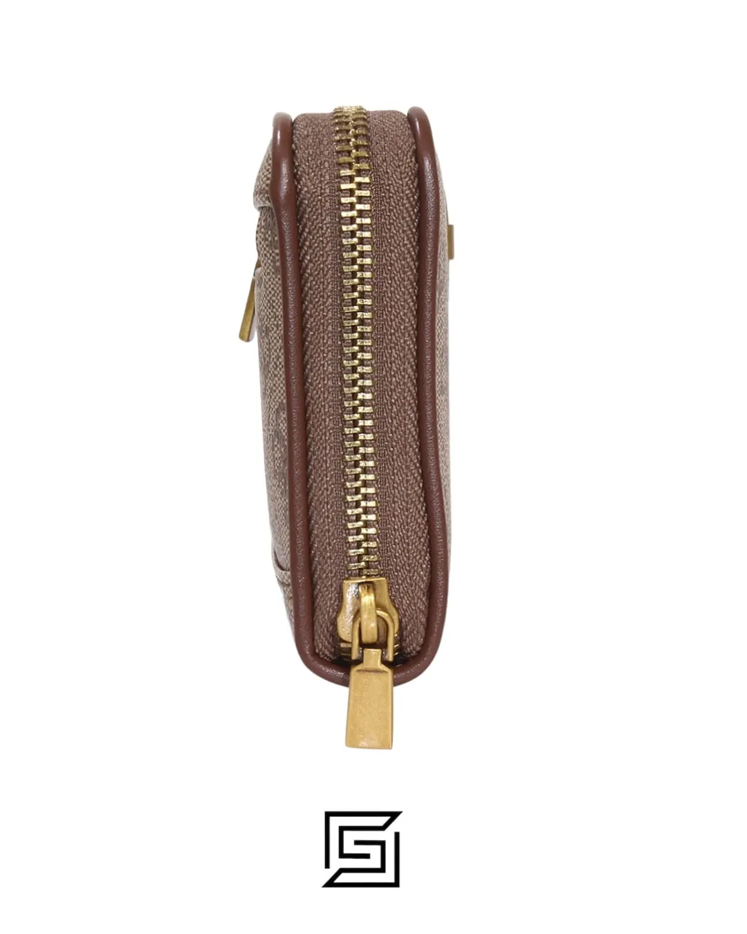 Leather,Wallets,Women wallets Guess Women's Izzy Wallet Latte Logo/Brown Large Zip Around Guess