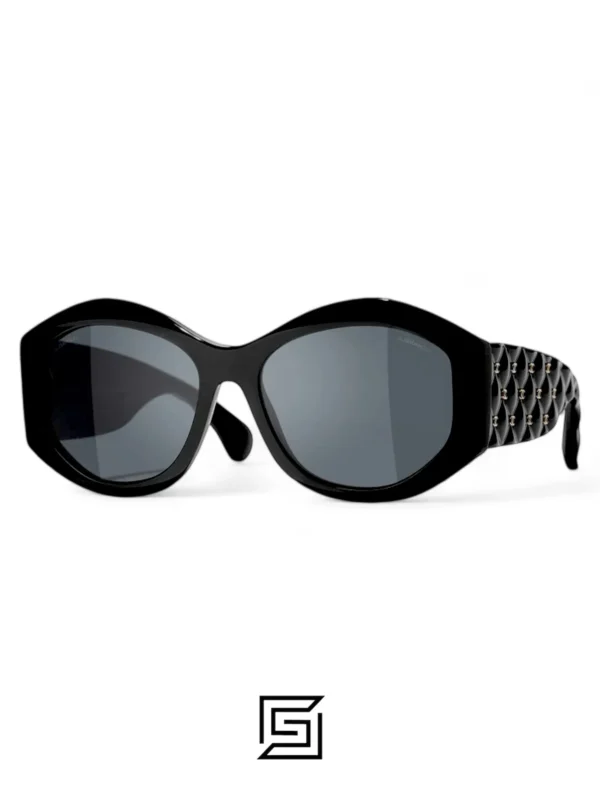Sunglasses,Women sunglasses CHANEL 5486-A C.622/SA/BLACK X BLACK Chanel