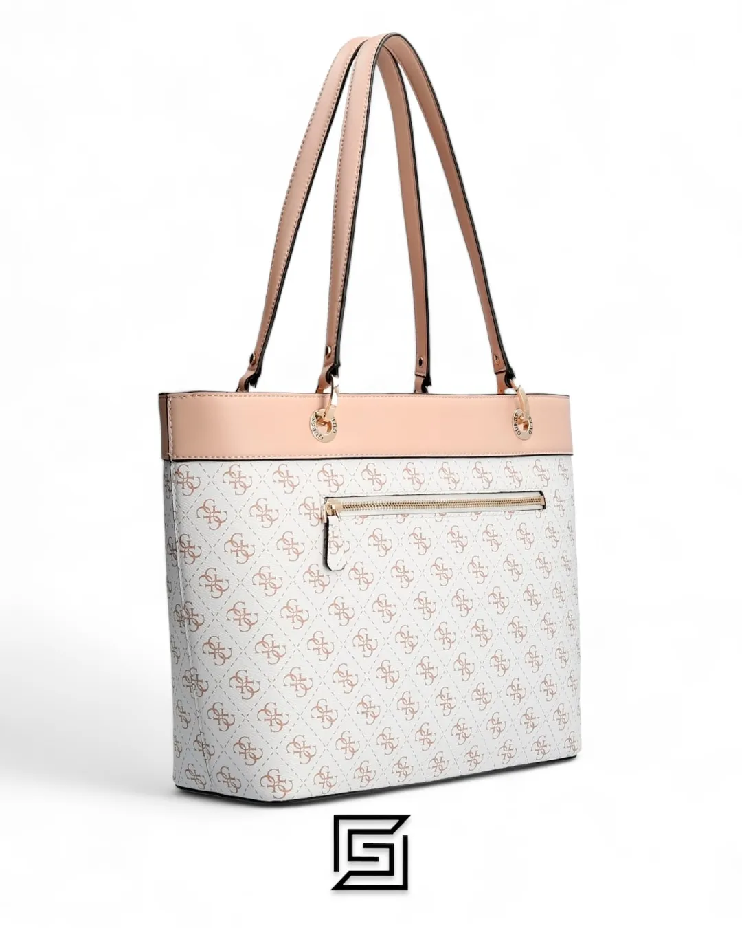 Bags,Leather,Women leather Guess Shoulder Bag Noelle white multi Hwkg7879230 Guess