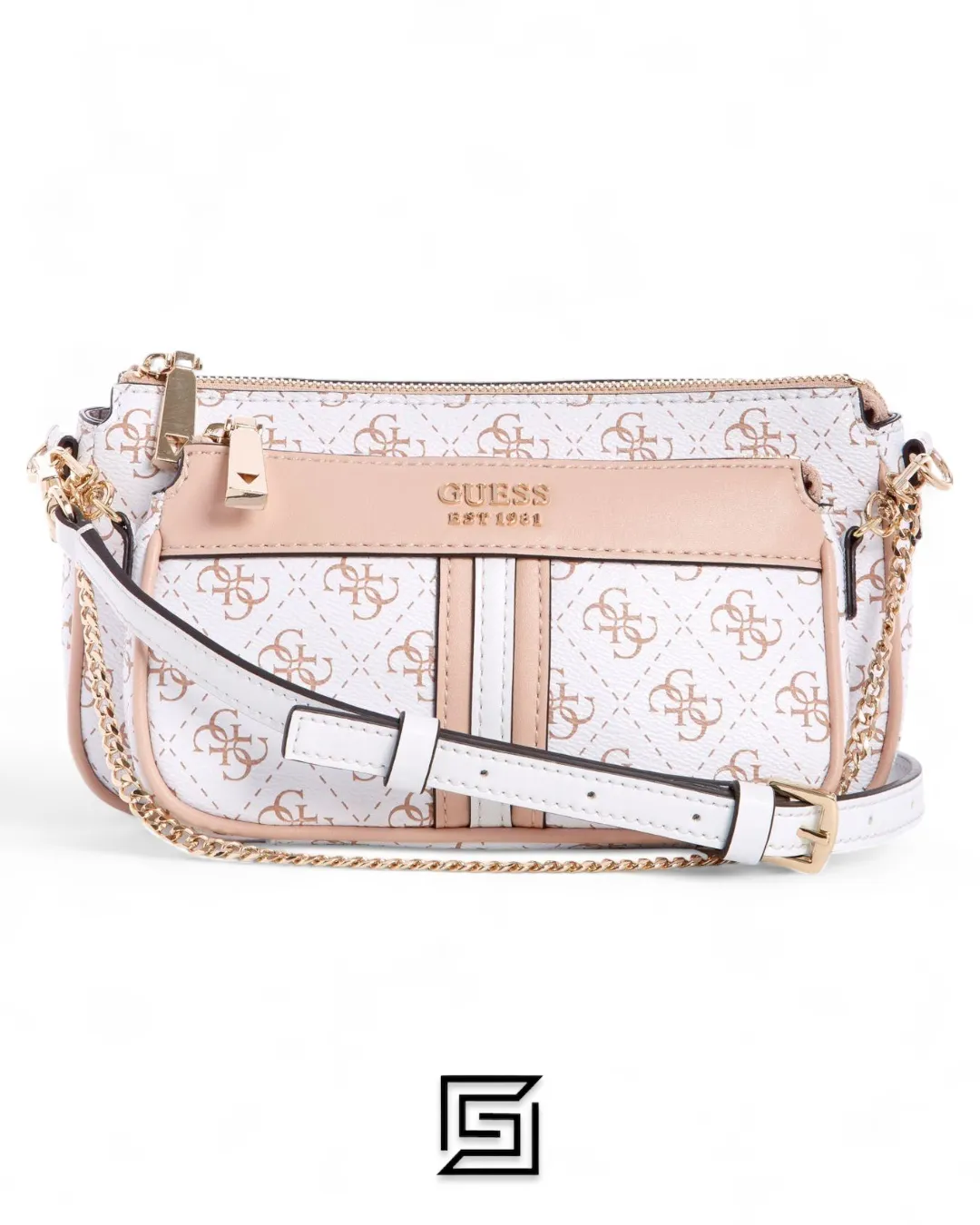 Bags,Leather,Women leather Guess Women's Kasinta Double Zip Shoulder Bag One Size Guess