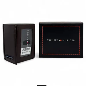 Leather,Wallets Tommy Hilfiger leather TOMMY SINGLE WALLET TRIFOLD FLAT/DARK BROWN Tommy Hilfiger