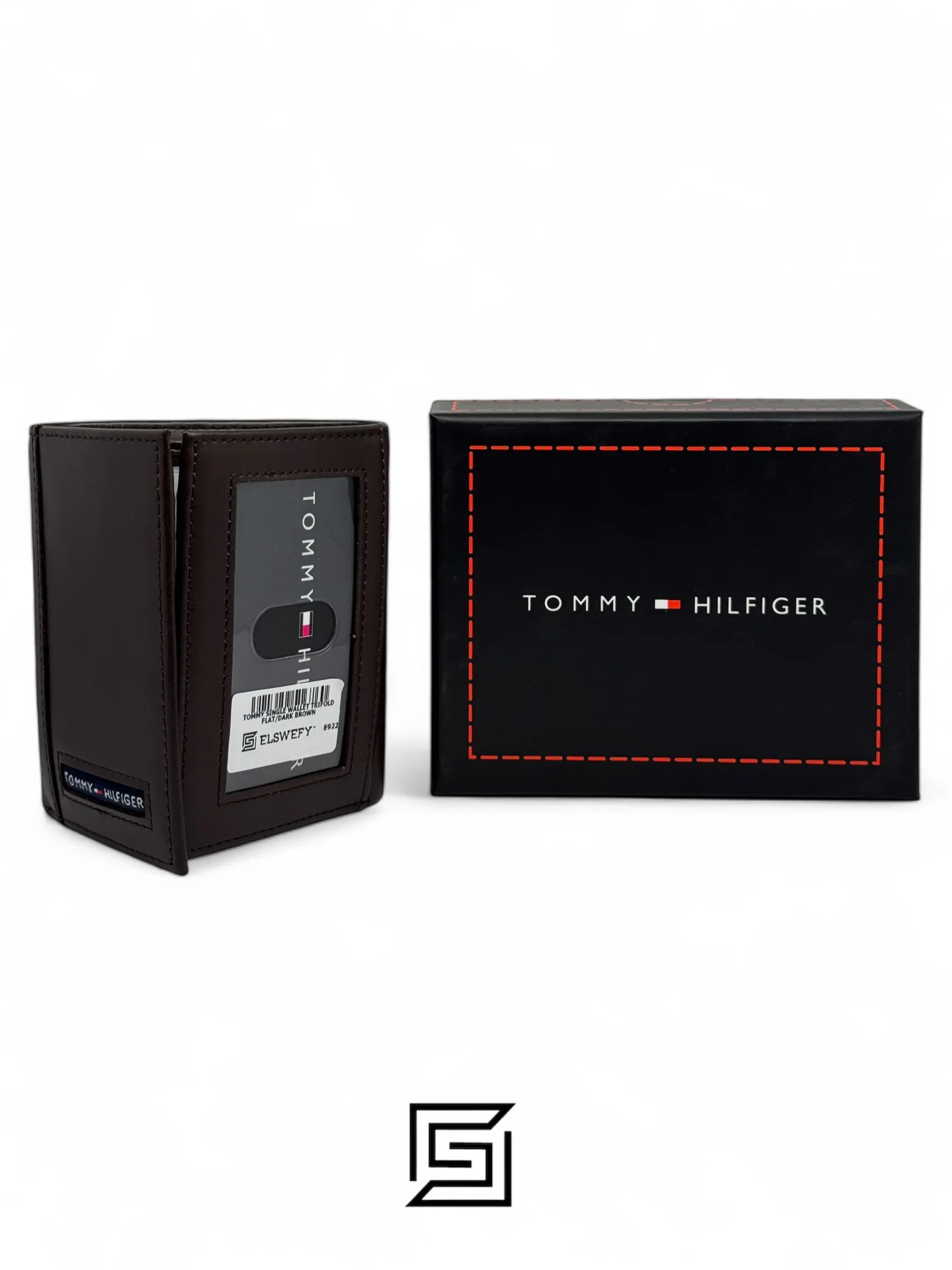 Leather,Wallets Tommy Hilfiger leather TOMMY SINGLE WALLET TRIFOLD FLAT/DARK BROWN Tommy Hilfiger