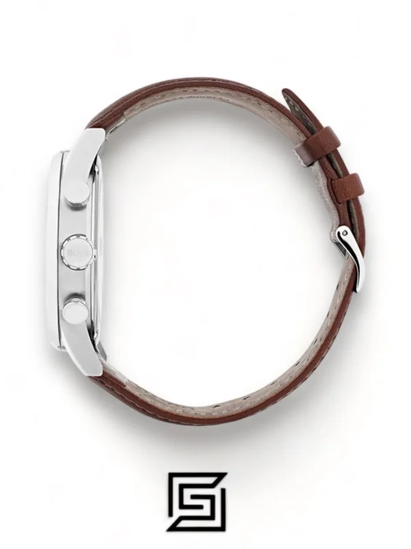 Men,Original Watches original-watches Hugo Boss Men's Black Dial Leather Band Watch - 1513494 Boss