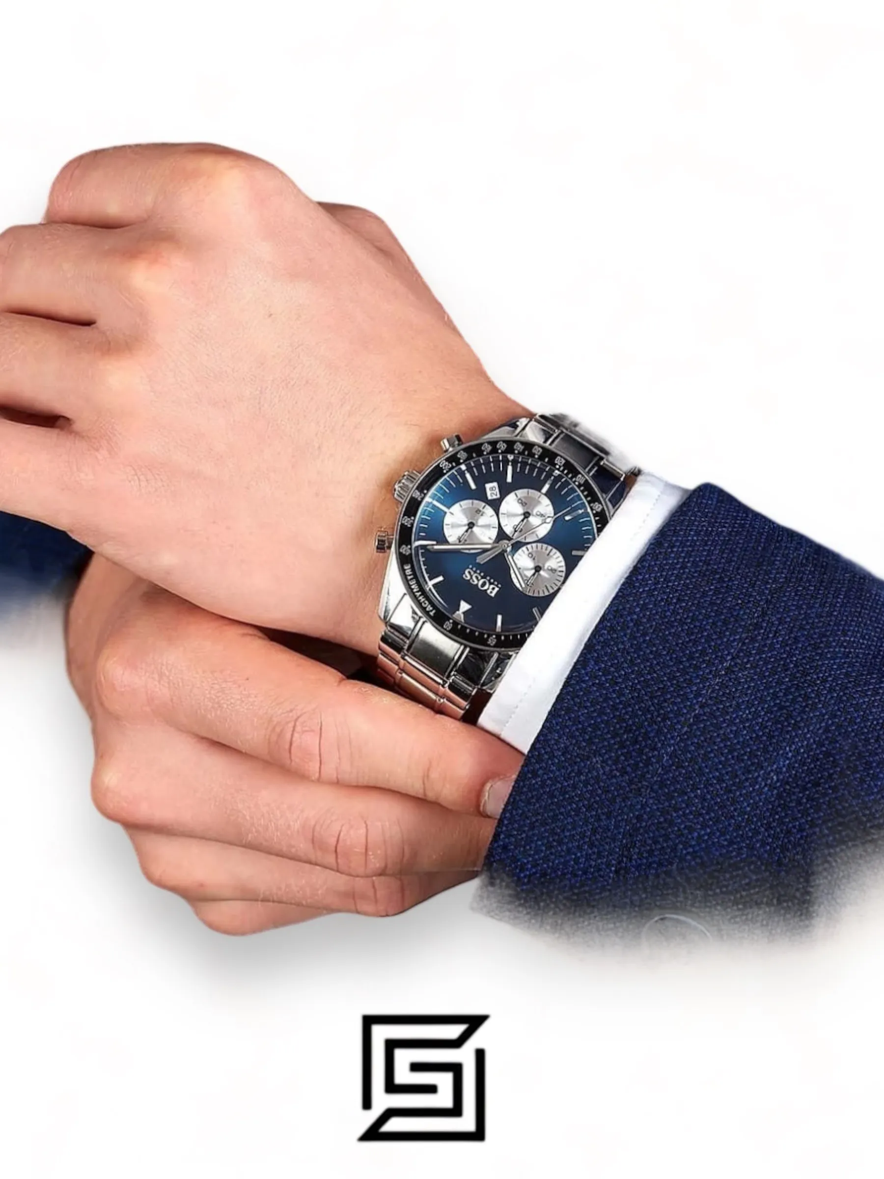Men,Original Watches Hugo Boss watches Trophy Men's Blue Dial Stainless Steel Band Watch - 1513630 Boss