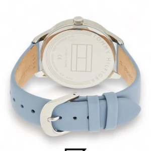 Original Watches,Women Tommy Hilfiger original-watches Leather Round Analog Water Resistant Baby Blue - 1782023 Tommy Hilfiger