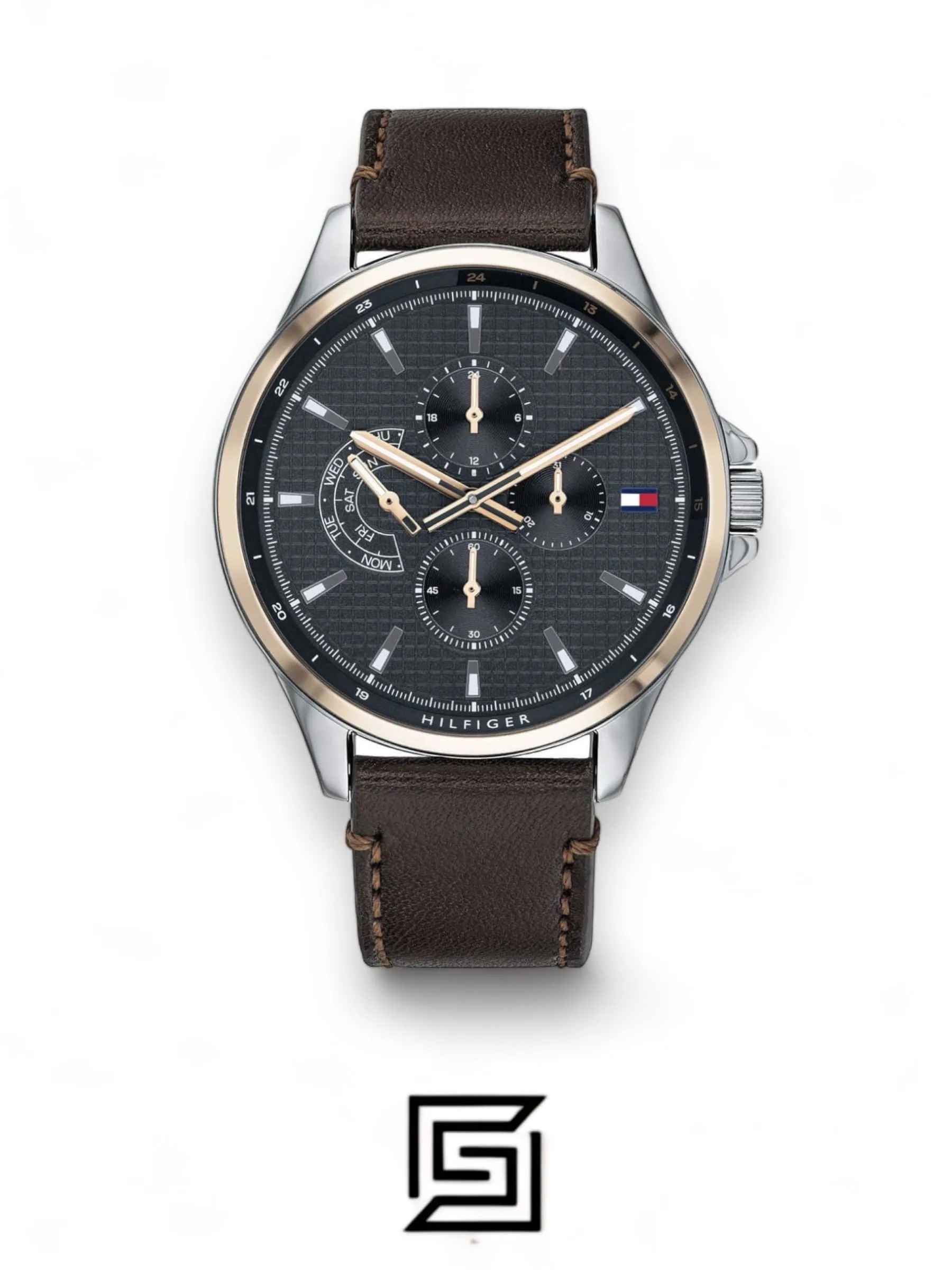 Men,Original Watches Tommy Hilfiger original-watches Tommy Shawn Men's Grey Dial Stainless Steel Watch - 1791615 Tommy Hilfiger
