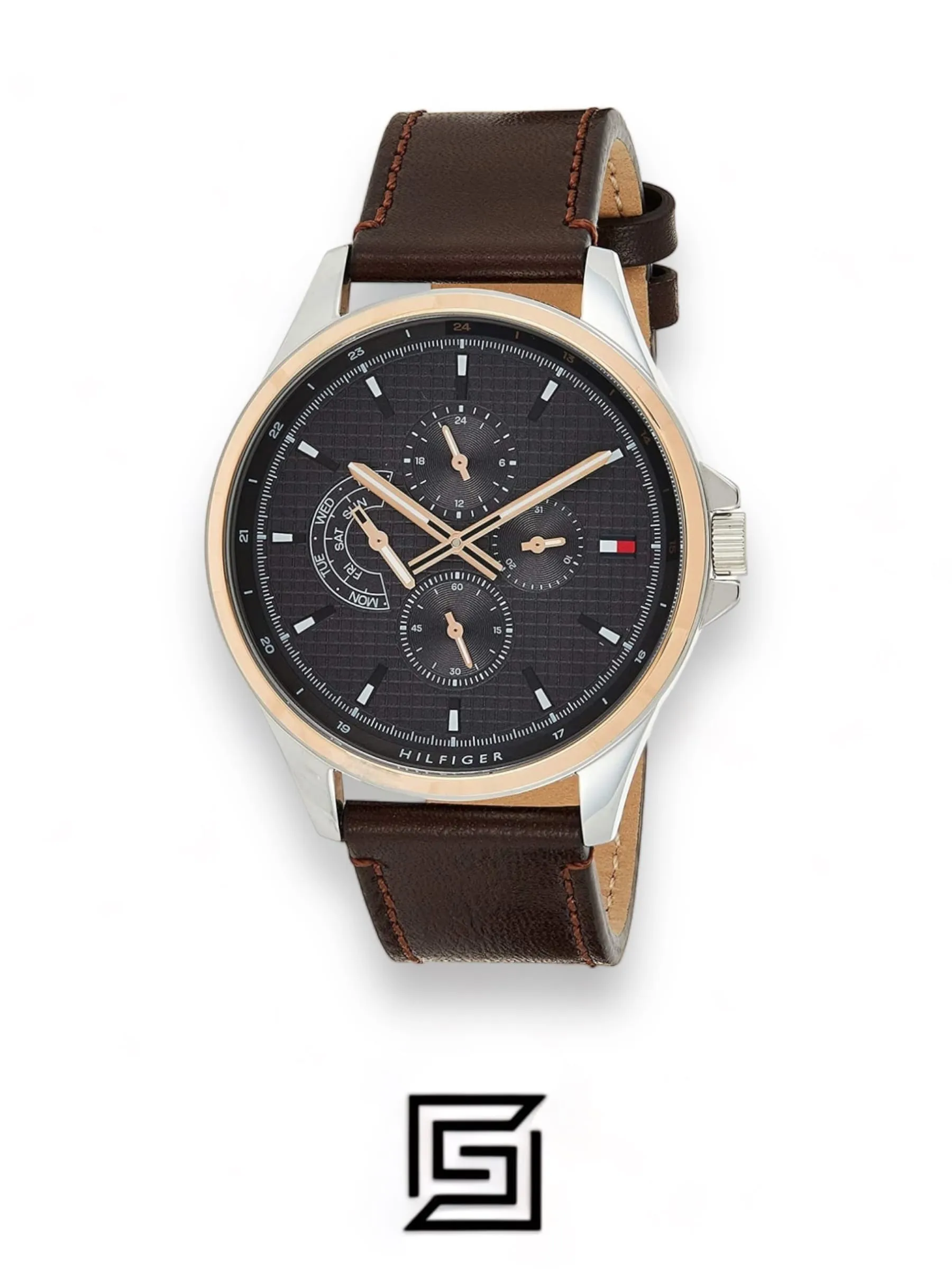 Men,Original Watches Tommy Hilfiger original-watches Tommy Shawn Men's Grey Dial Stainless Steel Watch - 1791615 Tommy Hilfiger